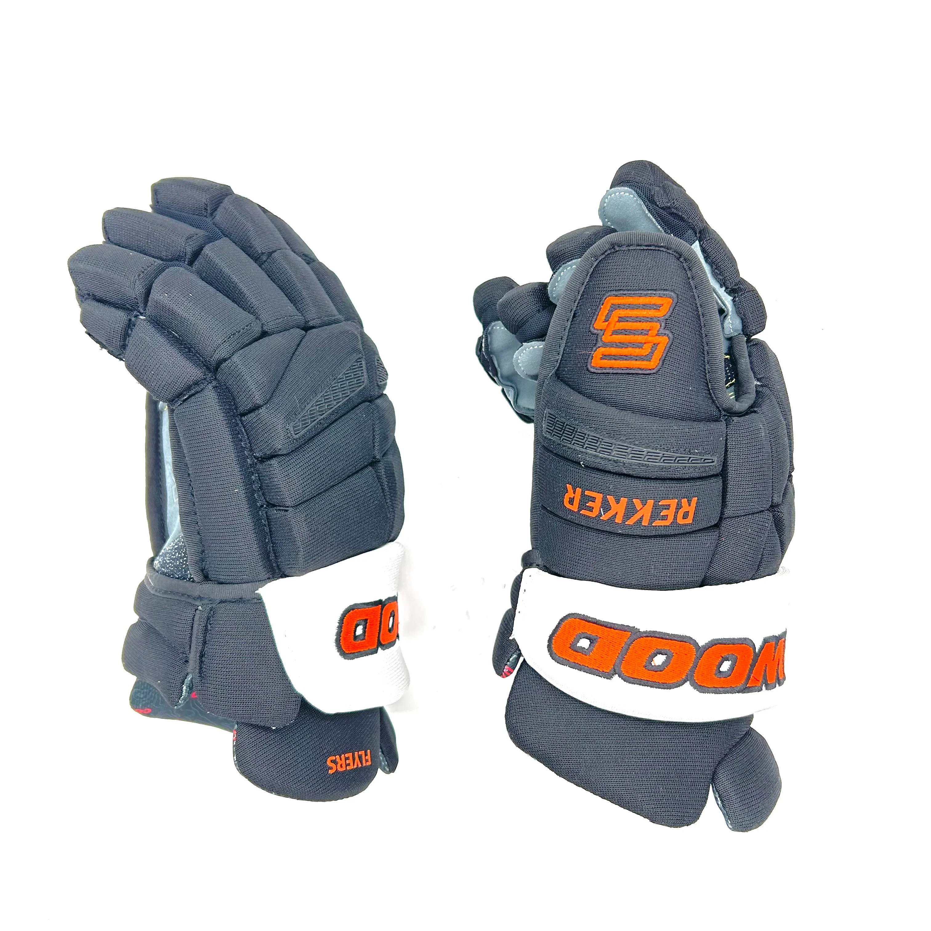 Sherwood Rekker Legend Pro - NHL Pro Stock Glove - Philadelphia Flyers (Black/White/Orange) - Image 2