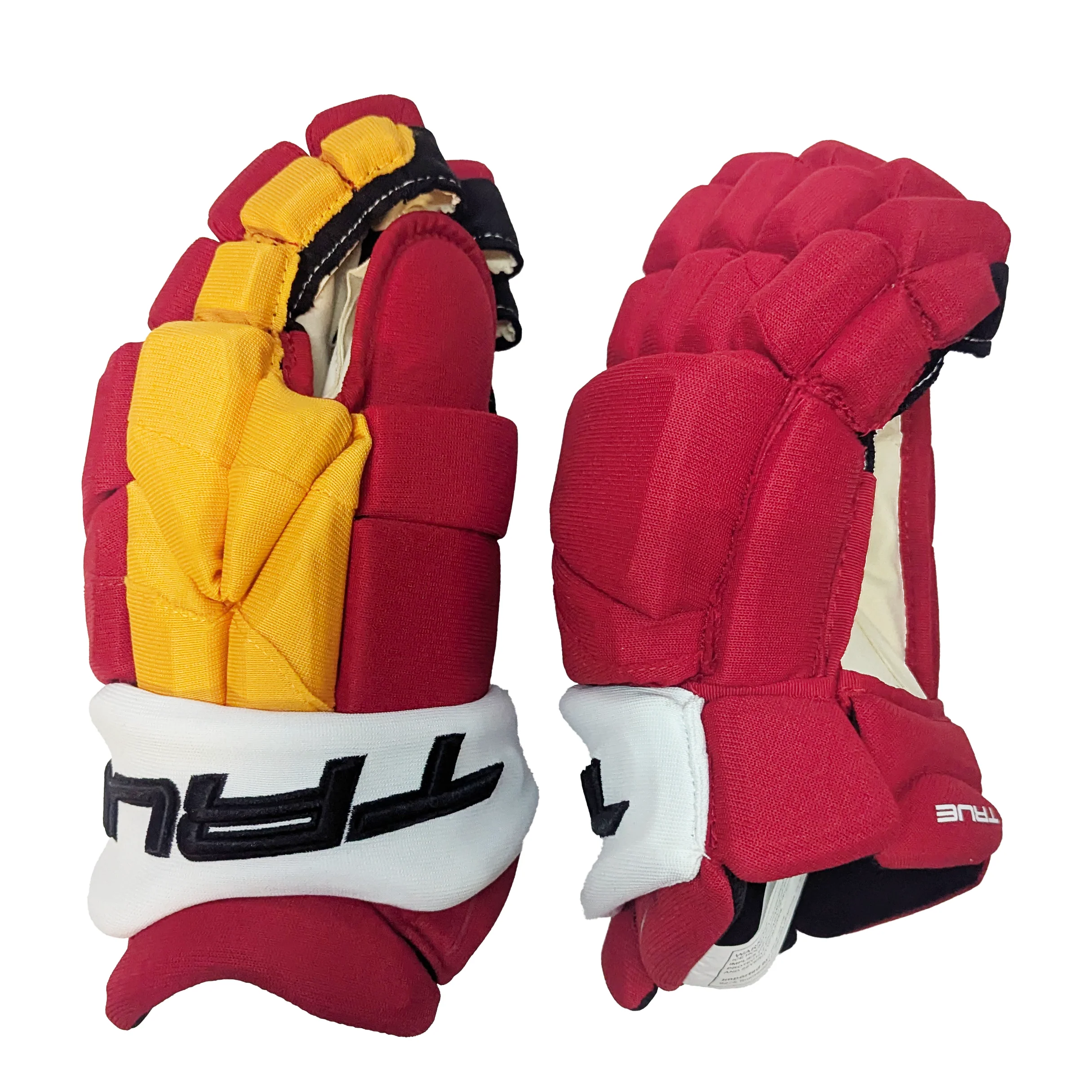 True Catalyst 9X - NHL Pro Stock Glove - Calgary Flames (Red/Yellow/White) - Image 2