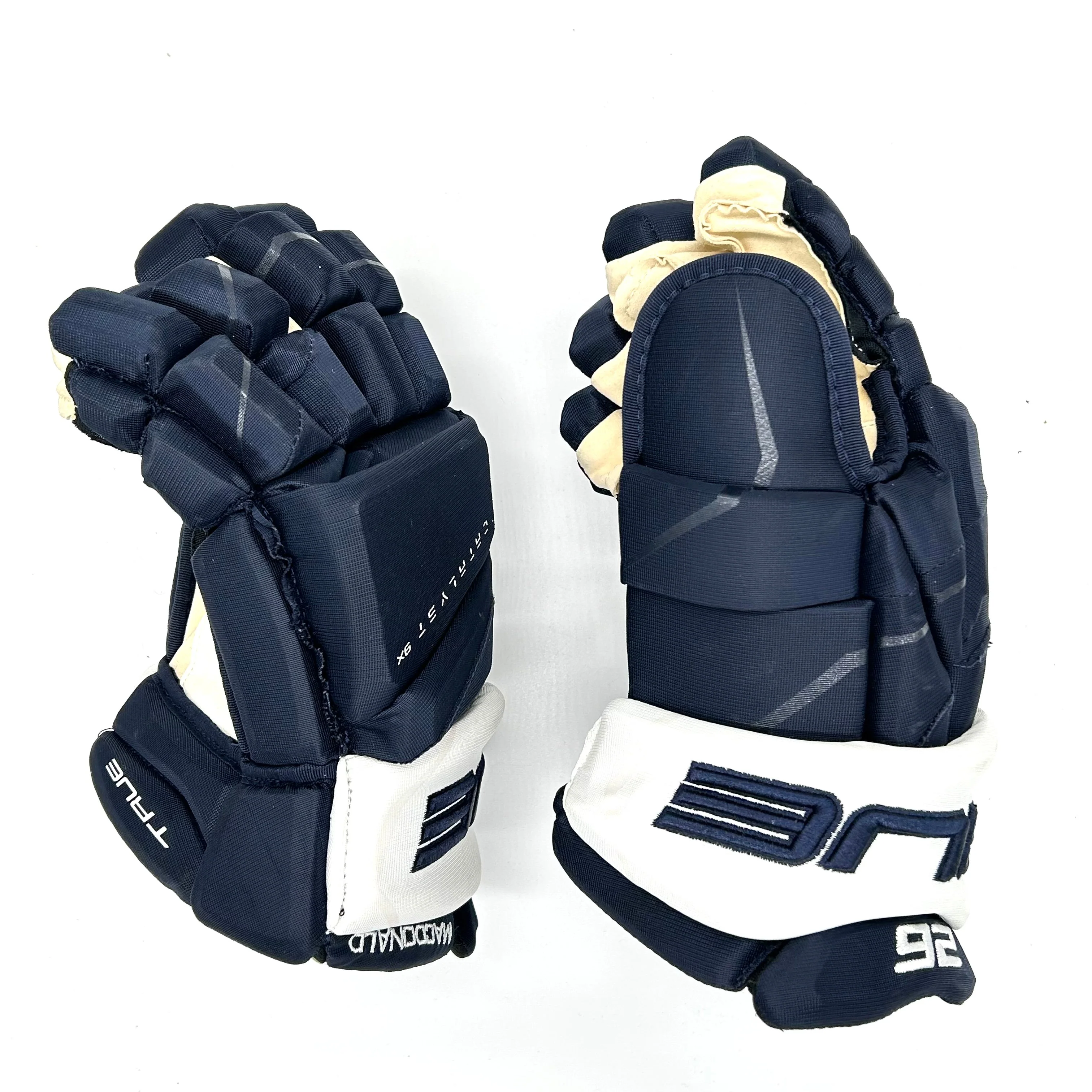 True Catalyst 9X - NHL Pro Stock Glove - Jacob Macdonald (Navy/White) - Image 2