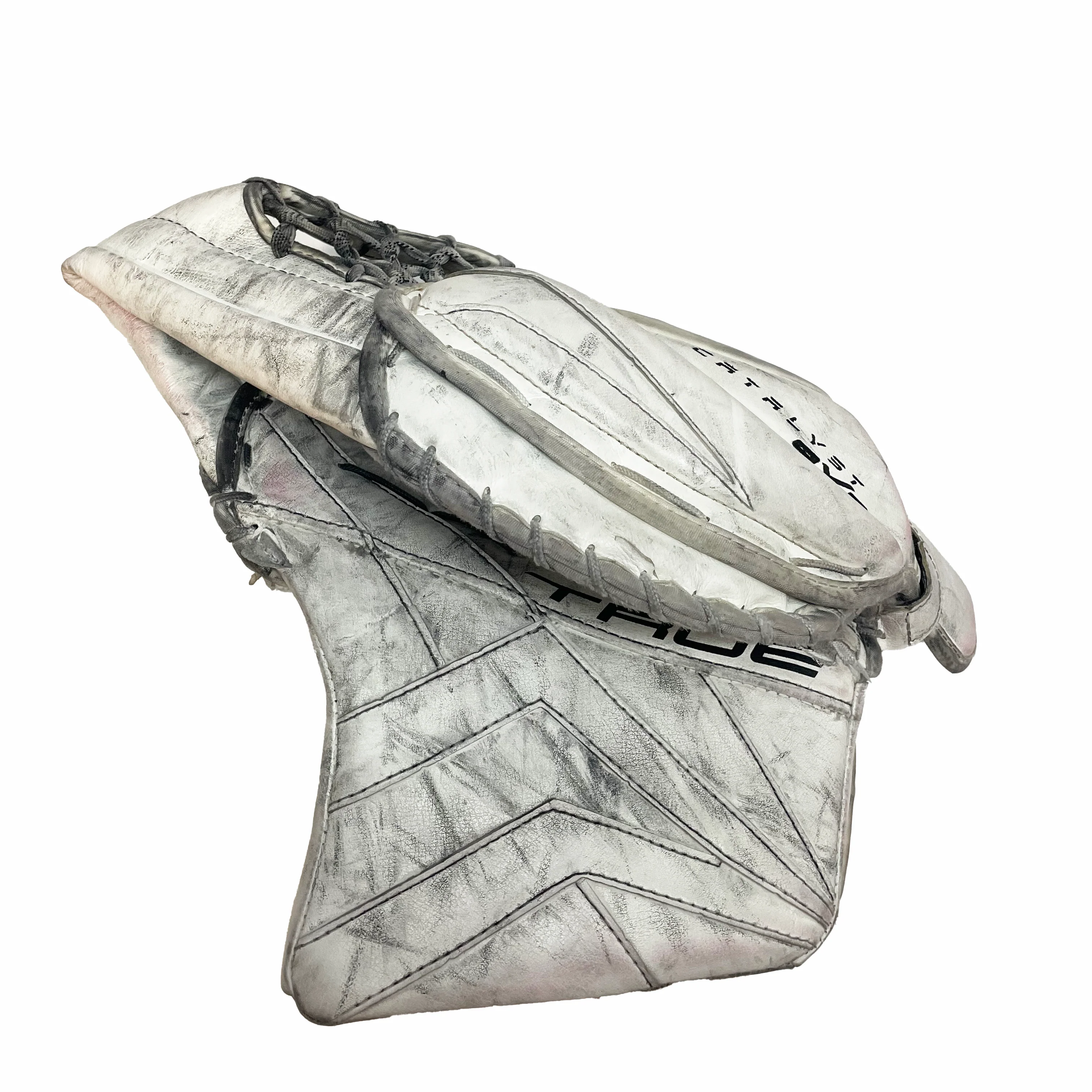 True Catalyst 9X3 - Used Pro Stock Goalie Glove (White) - Image 2