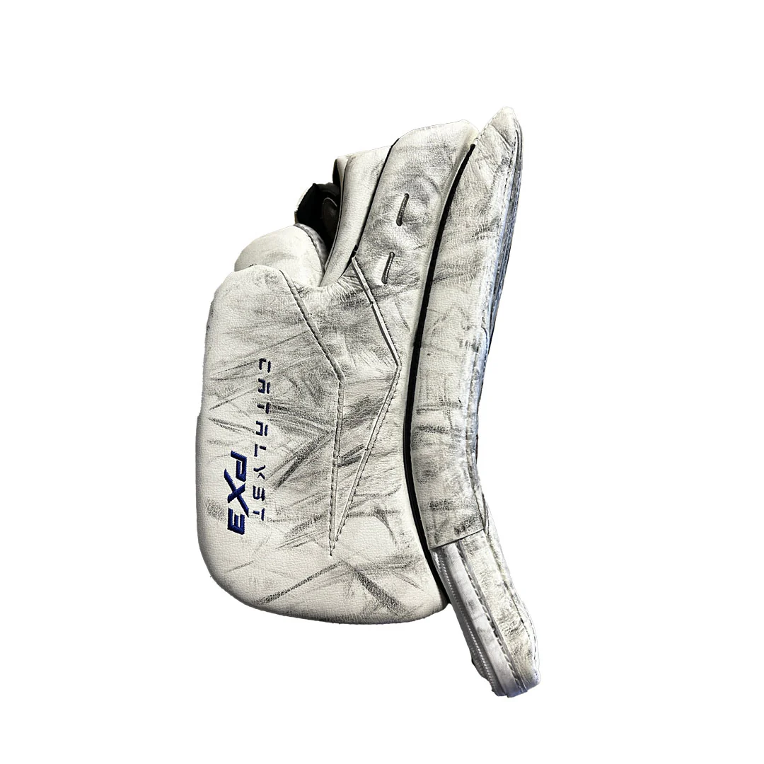 True Catalyst PX3 - Used Pro Stock Goalie Blocker (White/Blue/Gold) #2 - Image 2