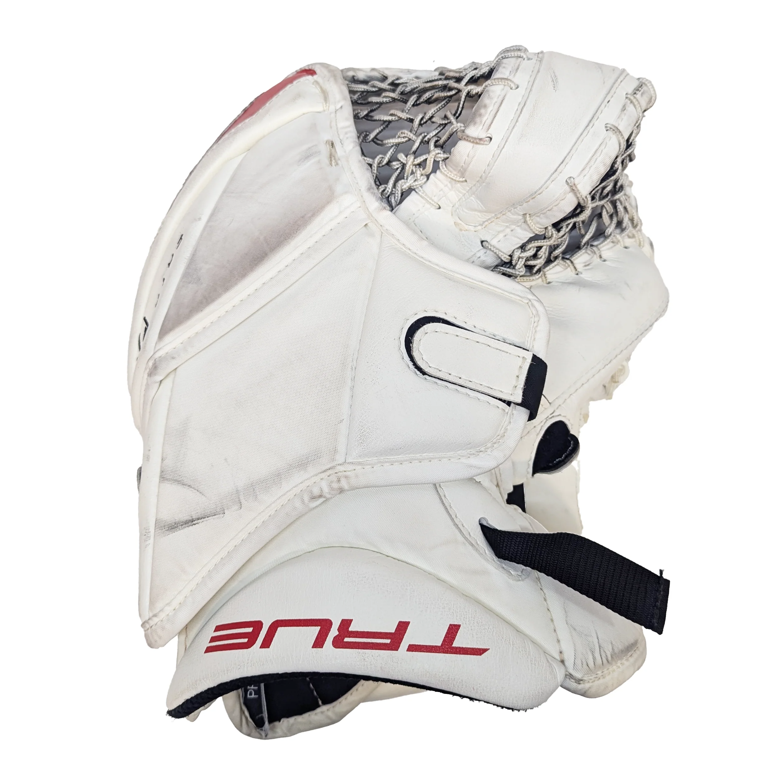True Catalyst PX3 - Used Pro Stock Goalie Glove (White/Red/Black) - Image 2