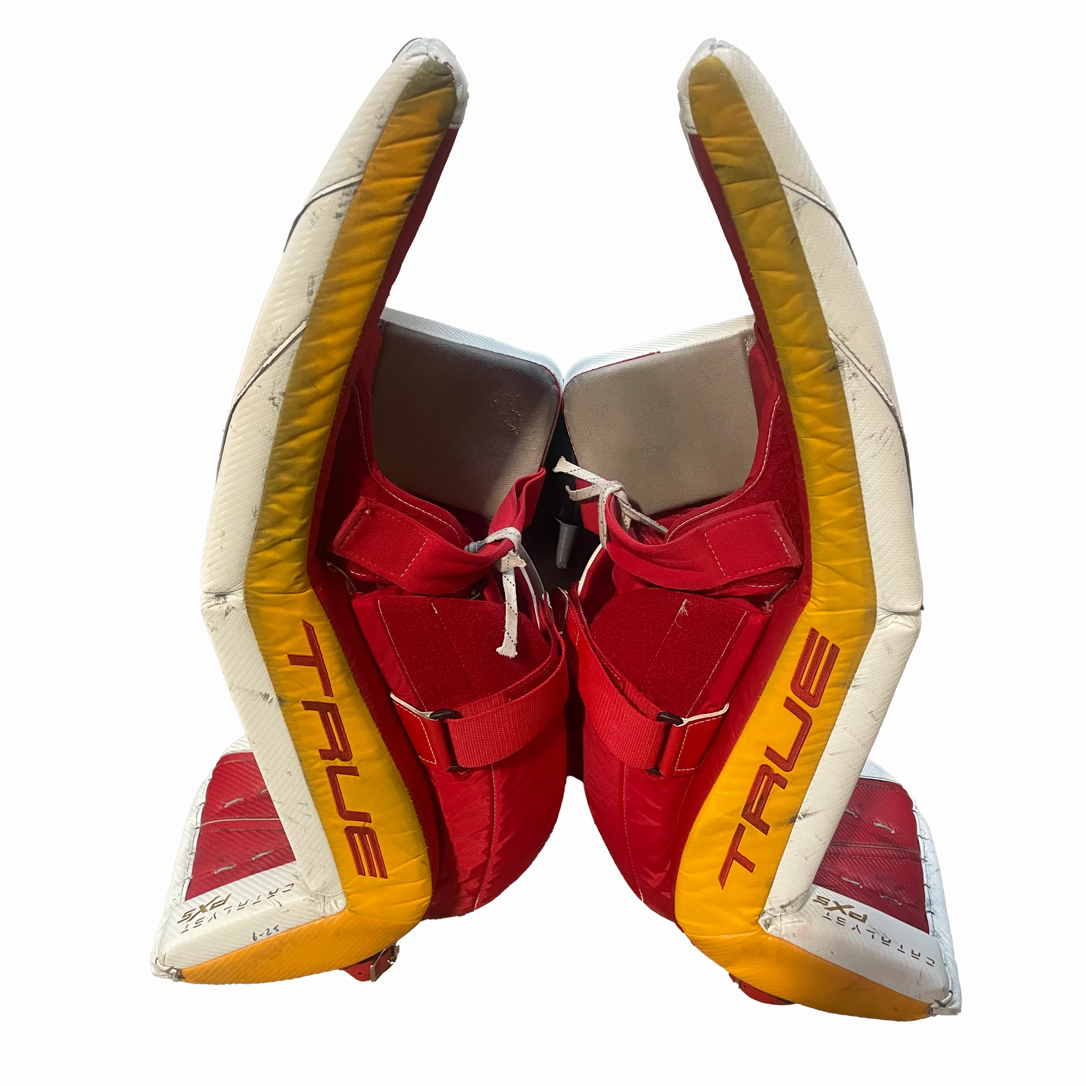 True Catalyst PX5 - Used Pro Stock Goalie Full Set (White/Red/Yellow) - Image 4