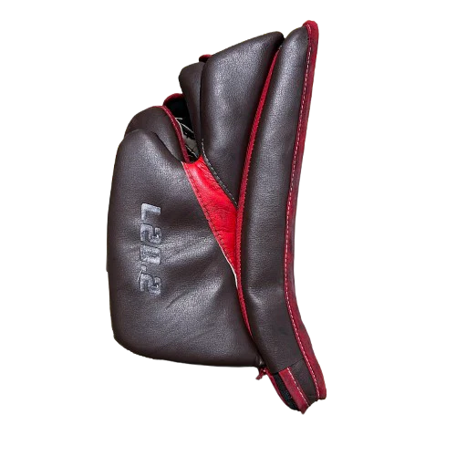 True L20.2 - Used Pro Stock Goalie Blocker (Brown/White/Red) - Image 2