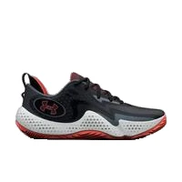 Under Armour - Men's Spawn 5 Basketball Shoe (Black/Grey/Orange) - Image 2