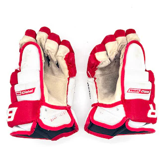 Used - Bauer Pro Series - Pro Stock Glove - (White/Red) - Image 2