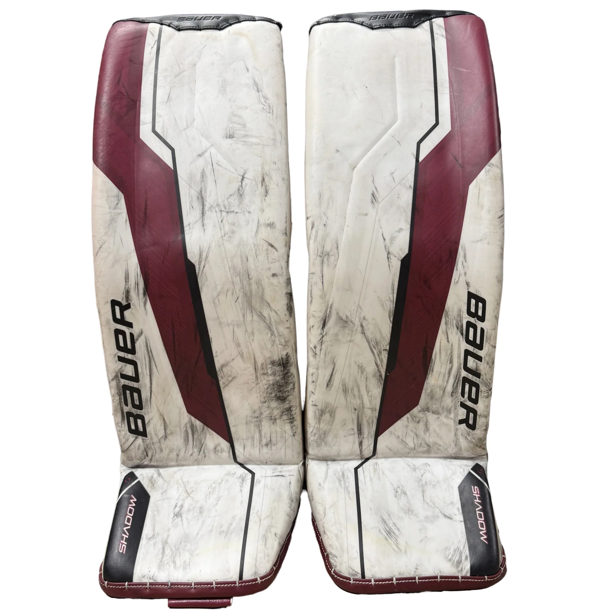 Used - Bauer Supreme Shadow Pro Stock Goalie Full Set (White/Burgundy/Black) - Image 2