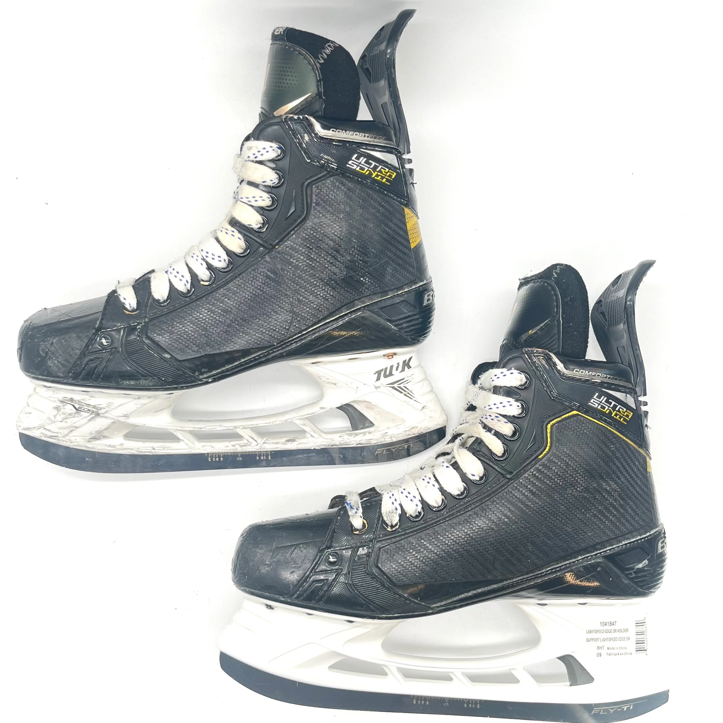 Used Bauer Supreme Ultrasonic Pro Stock Hockey Skates - Size 9D - Image 2