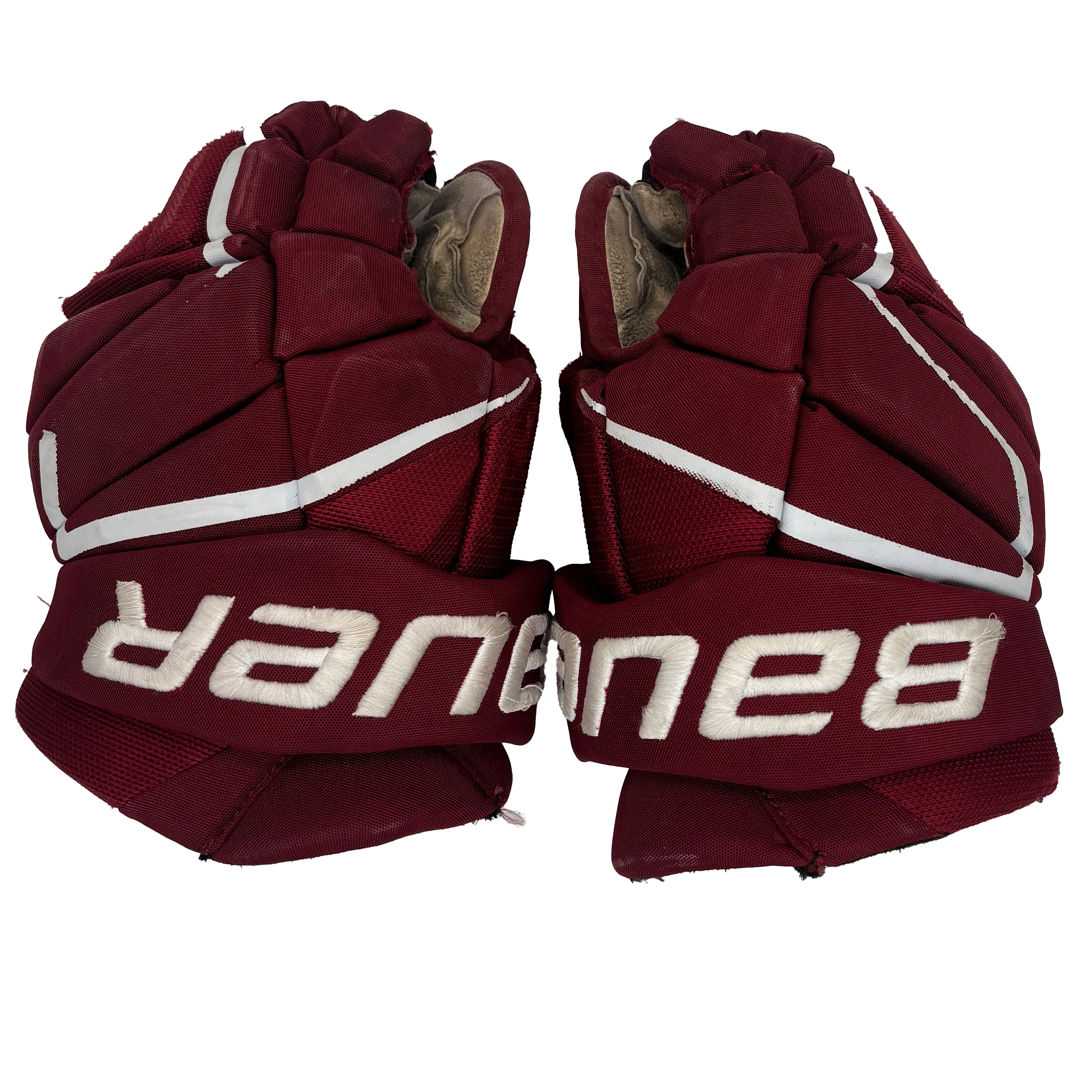 Used - Bauer Vapor Hyperlite Pro Stock Glove - (Maroon/White) - Image 3