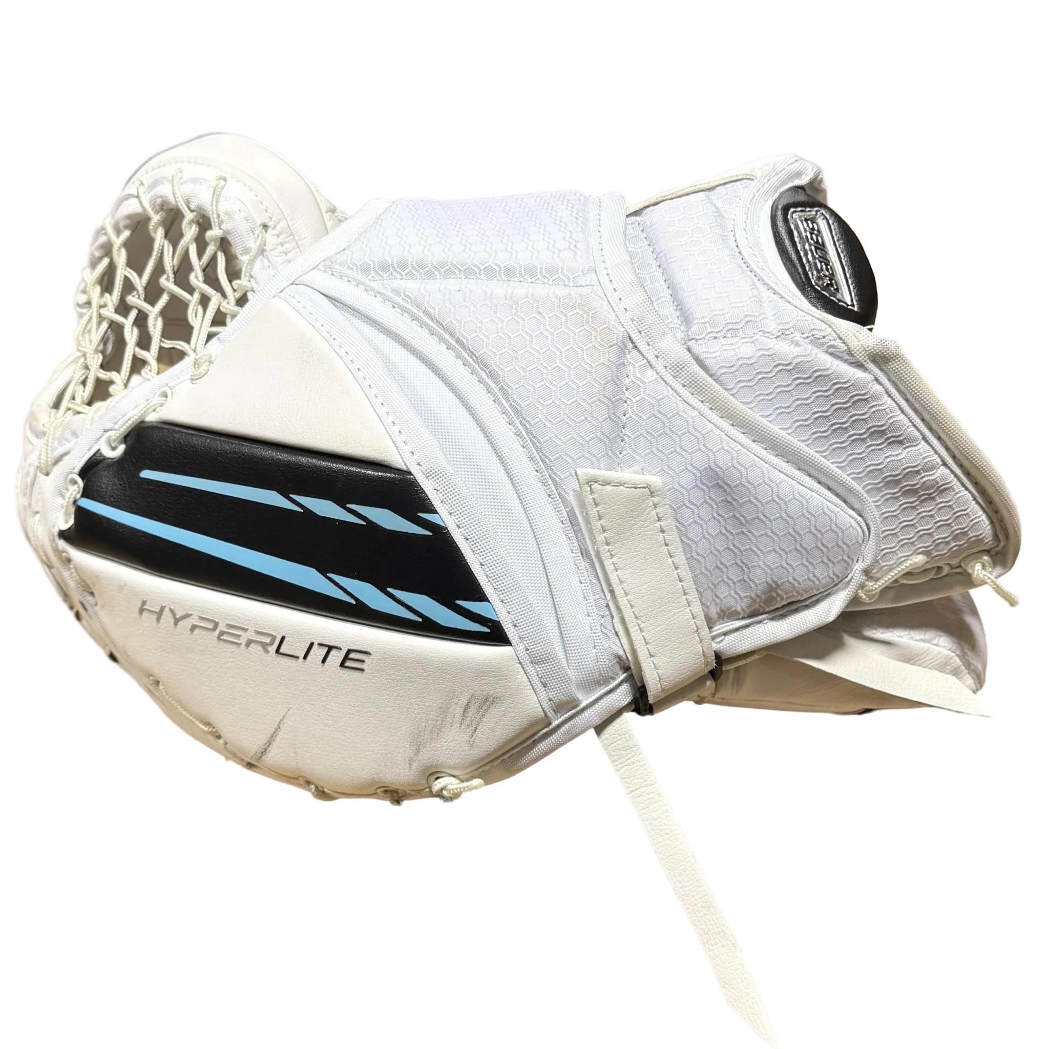 Used - Bauer Vapor Hyperlite Pro Stock Goalie Glove (White/Black/Blue) - Image 2