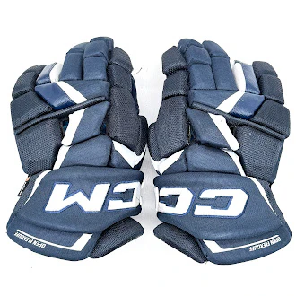Used - CCM FT6 Pro - Intermediate Pro Stock Hockey Glove (Navy/White) - Image 2