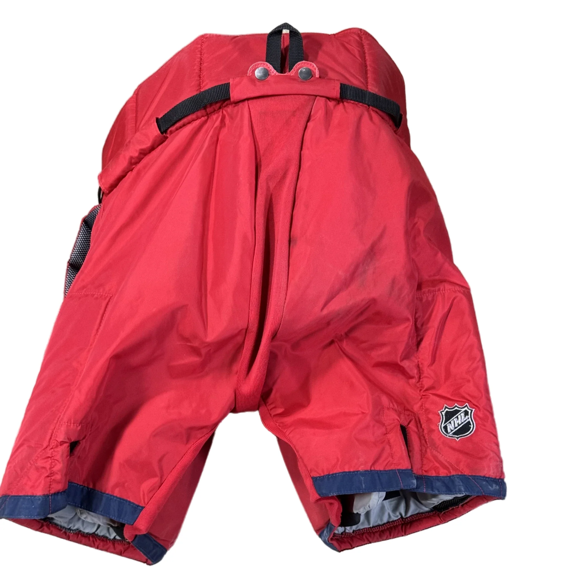 Used - Vaughn Pro Custom NHL Pro Stock Goalie Pants - (Red/Navy) - Image 2