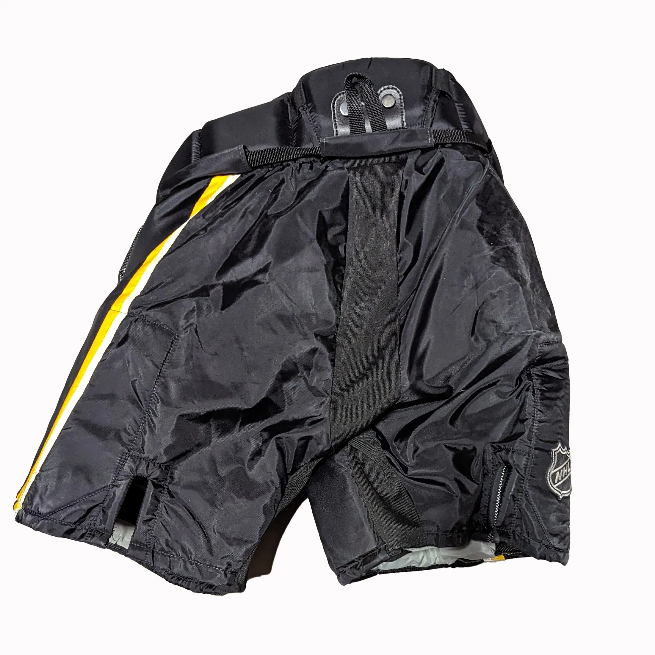 Vaughn Custom - Used NHL Goalie Pant (Black/White/Yellow) - Image 2