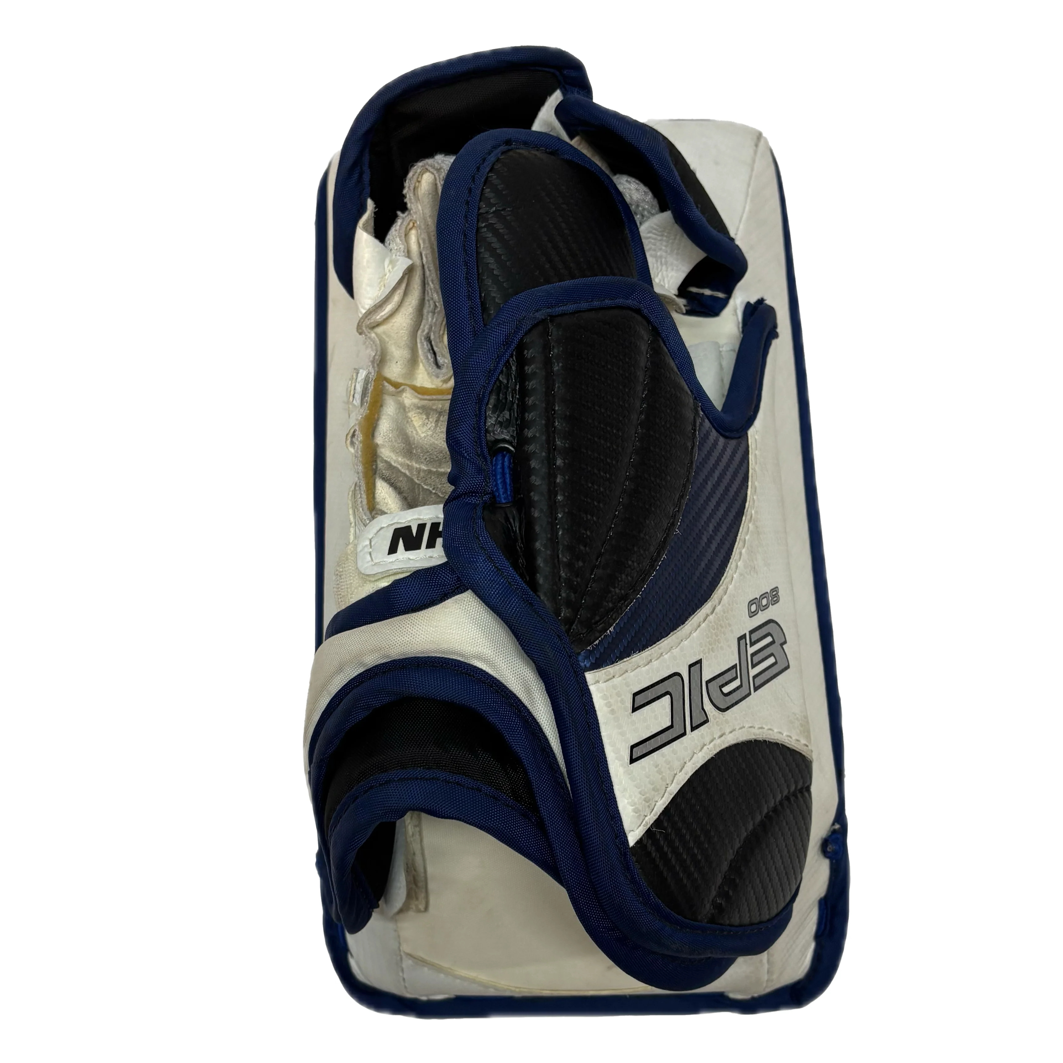 Vaughn Epic 800 - Used Junior Goalie Blocker (White/Blue/Black) - Image 2