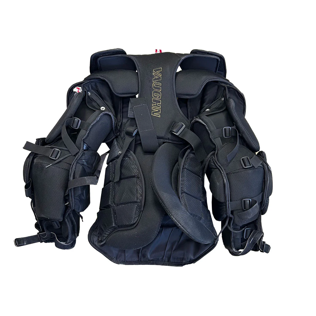 Vaughn Velocity V10 Pro Spec - Used Pro Stock Goalie Chest Protector (Black) - Image 2