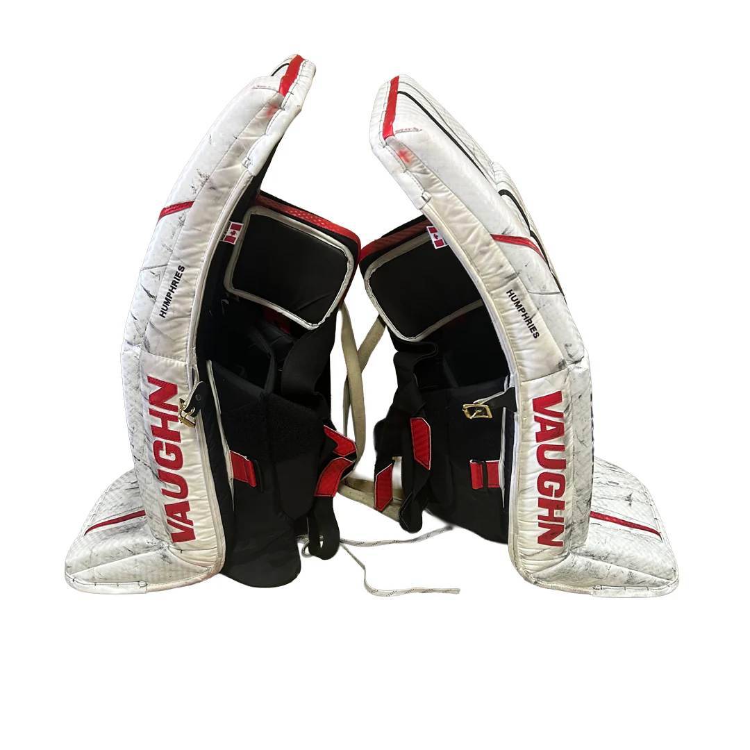 Vaughn Velocity V10 - Used Pro Stock Goalie Full Set (White/Red/Black) - Image 3