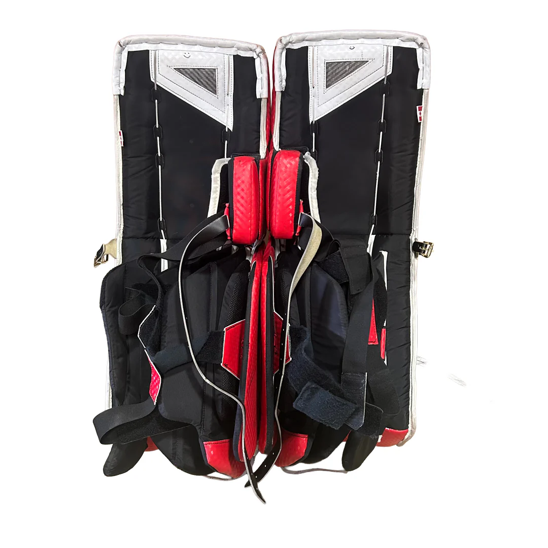 Vaughn Velocity V10 - Used Pro Stock Goalie Full Set (White/Red/Black) - Image 4