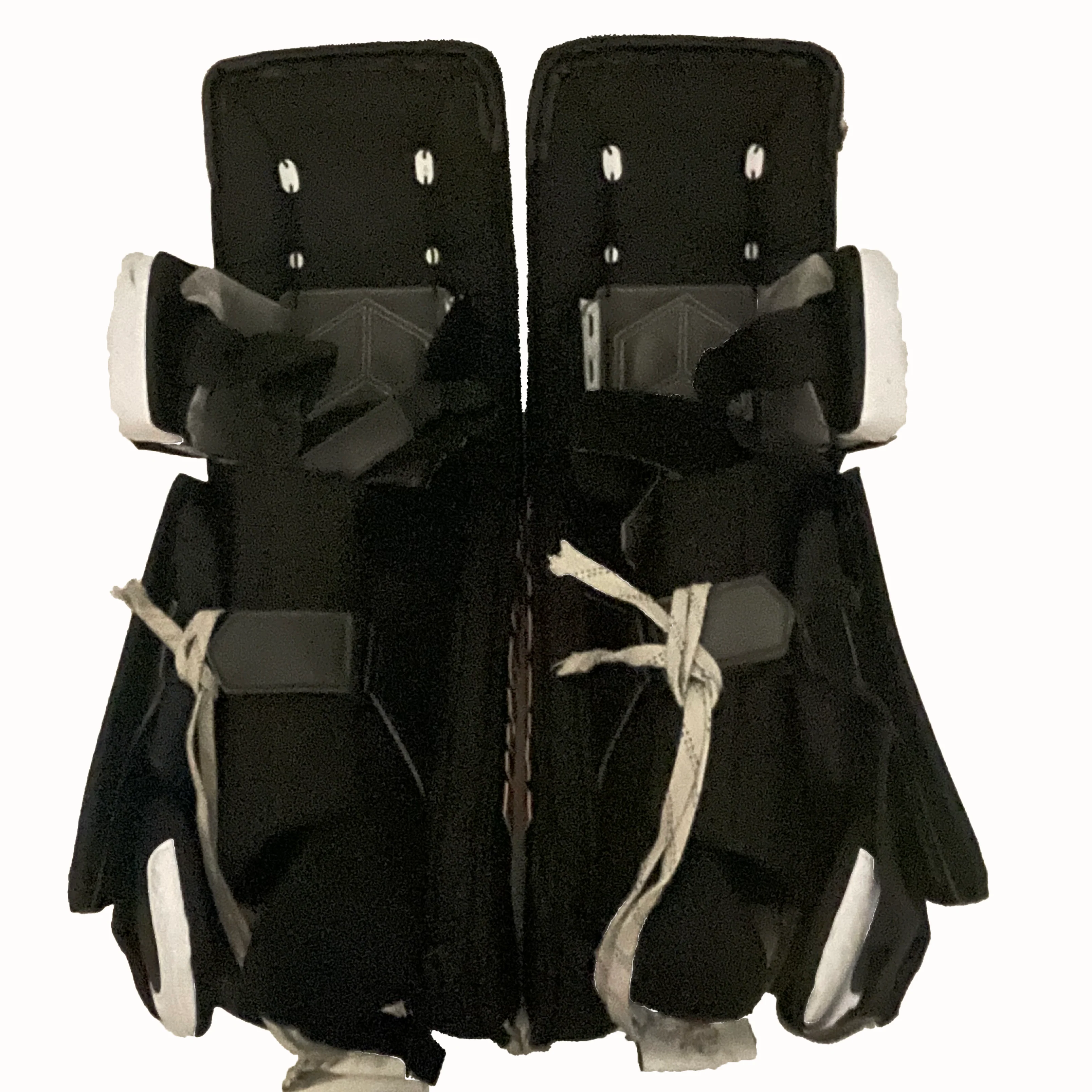 Vaughn Velocity V10 - Used Pro Stock Goalie Pads (Black/White/Red) - Image 3