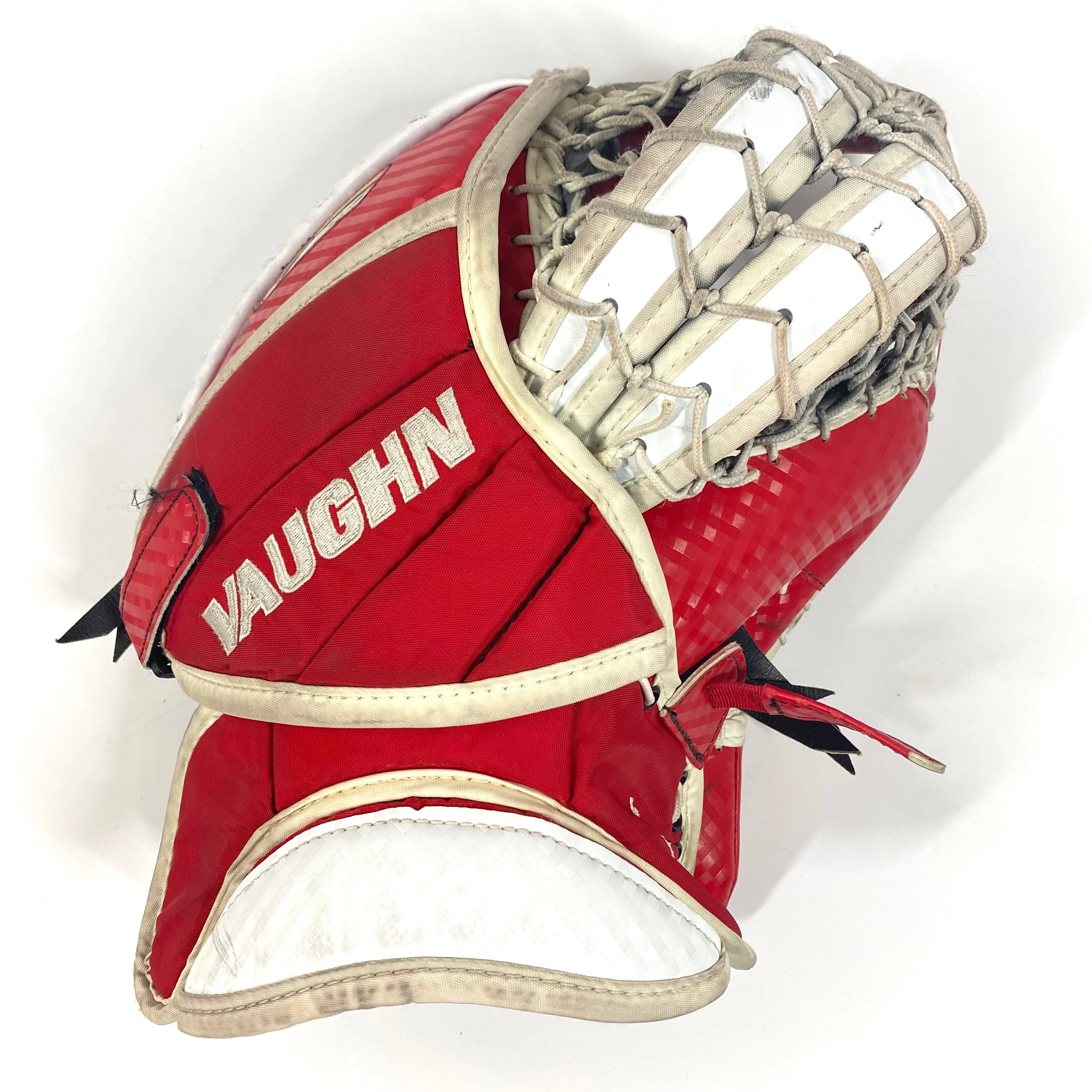 Vaughn Velocity V9 - Used Pro Stock Goalie Glove (Red/White) - Image 2
