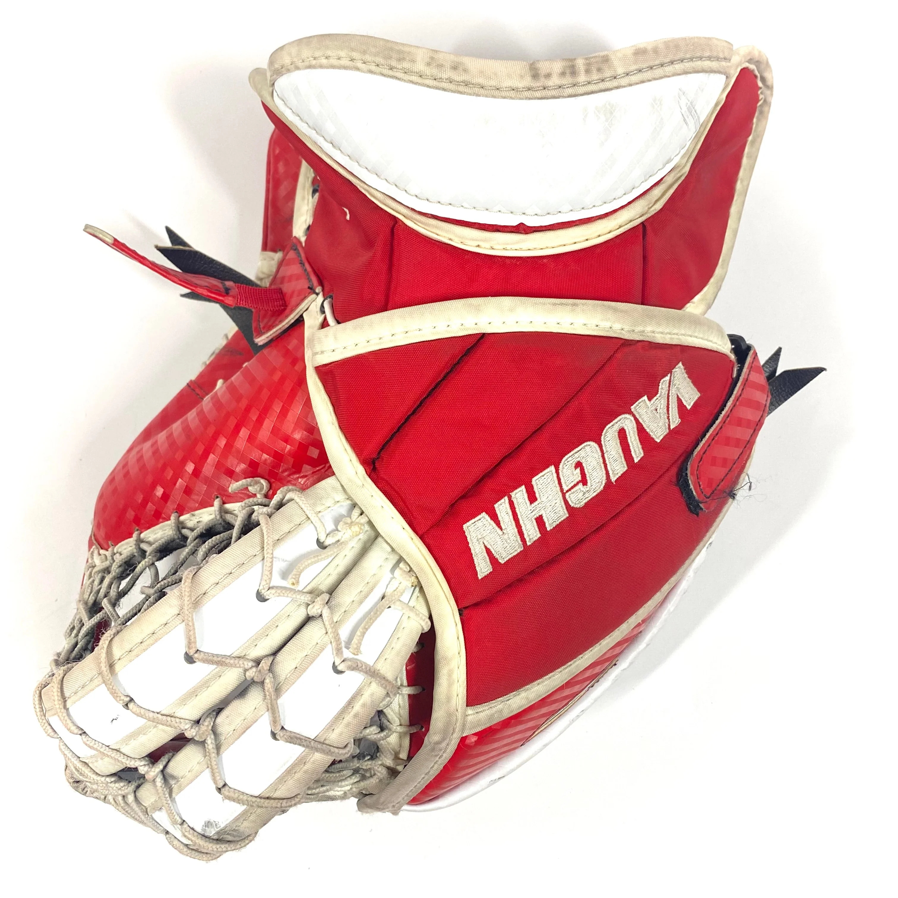Vaughn Velocity V9 - Used Pro Stock Goalie Glove (Red/White) - Image 3