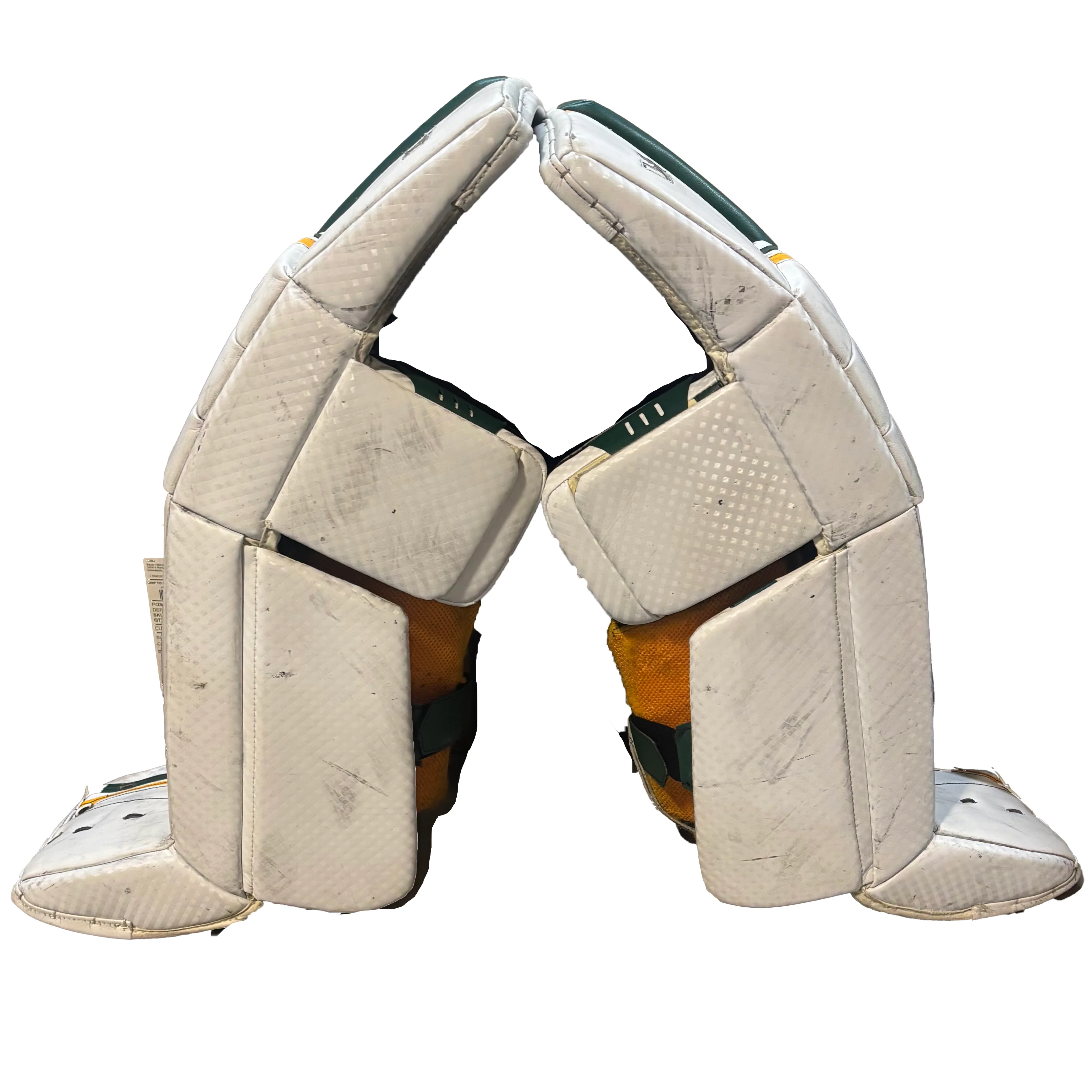 Vaughn Velocity V9 - Used Pro Stock Senior Goalie Full Set (White/Green/Yellow) - Image 3