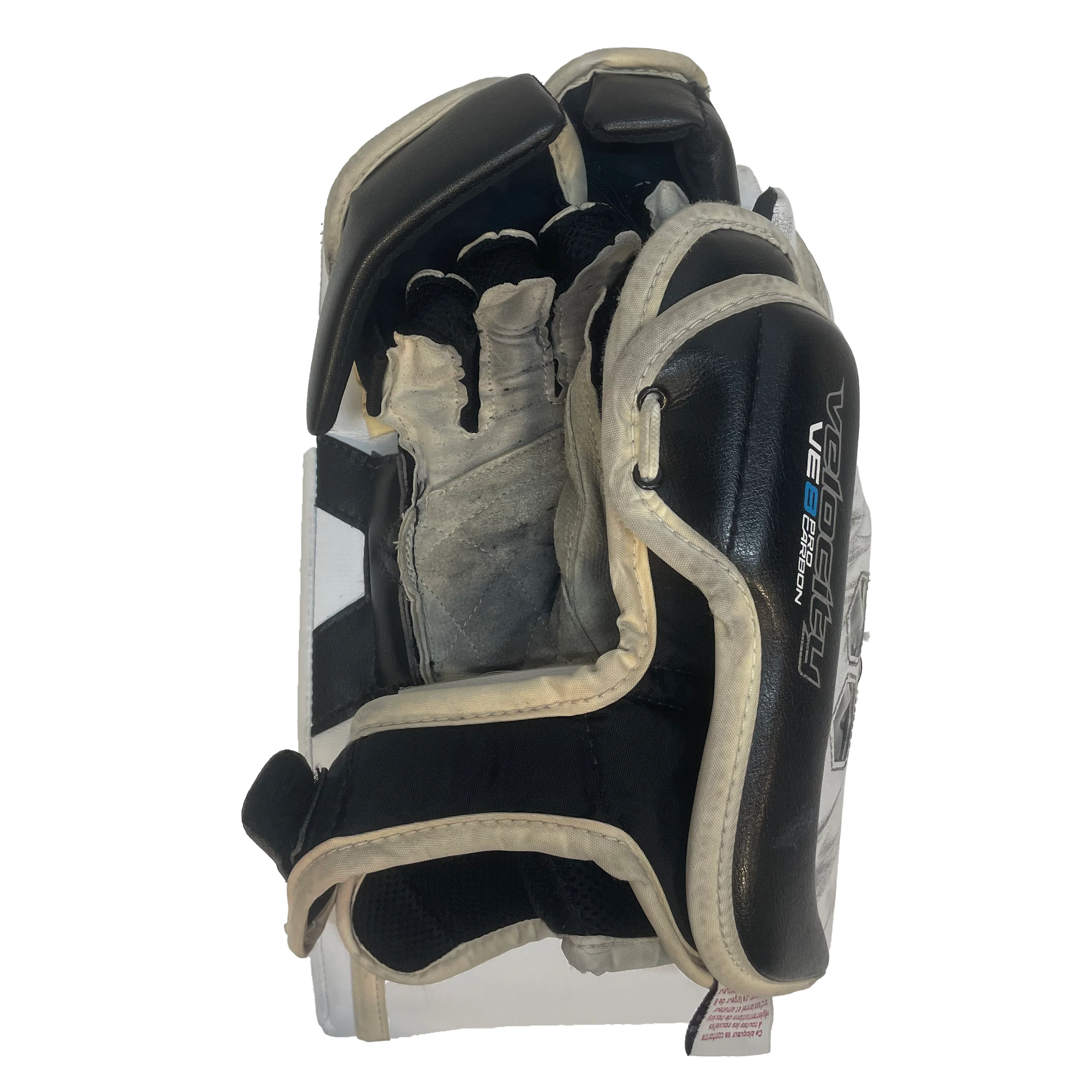 Vaughn Velocity VE8 Pro Carbon - Used Pro Stock Goalie Set (White/Black/Silver) - Image 5