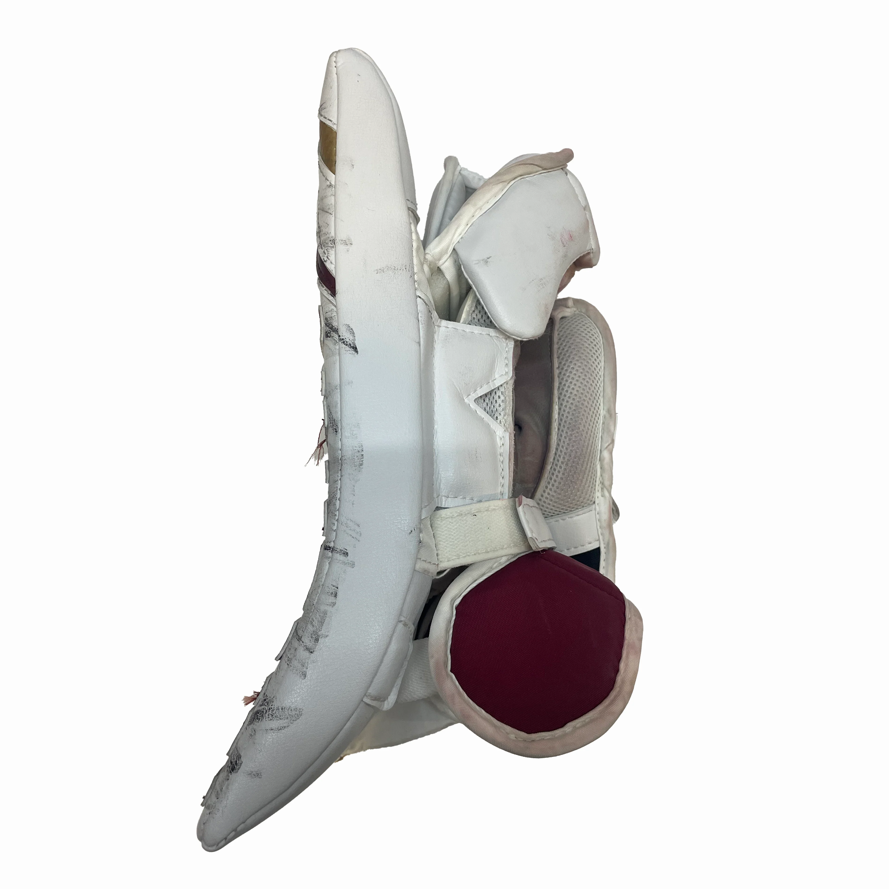 Vaughn Velocity VX1 - Used NCAA Pro Stock Goalie Full Set (White/Maroon/Gold) - Image 12