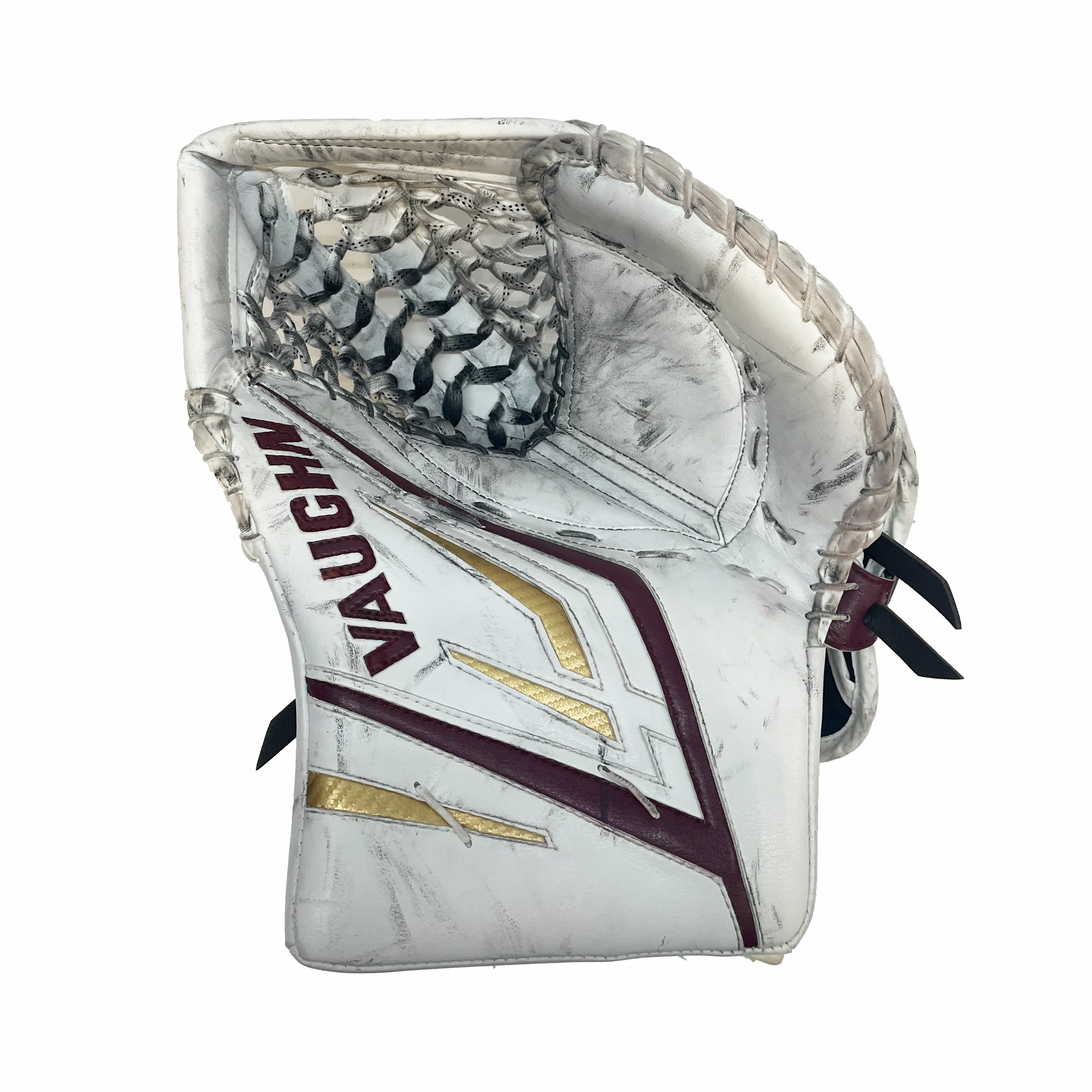 Vaughn Velocity VX1 - Used NCAA Pro Stock Goalie Full Set (White/Maroon/Gold) - Image 6