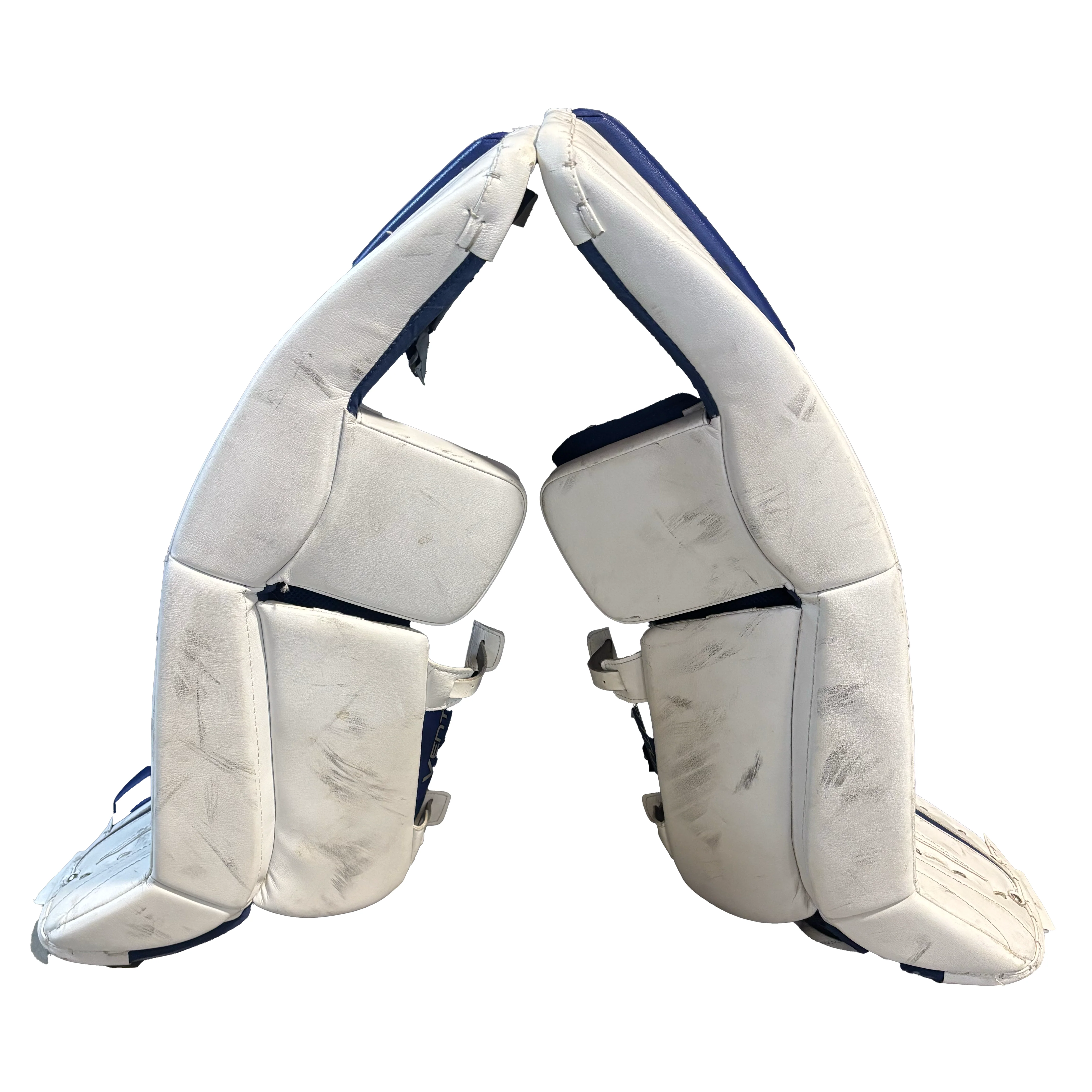 Vaughn Ventus LT88 - Used Goalie Pads (White/Blue) - Image 2