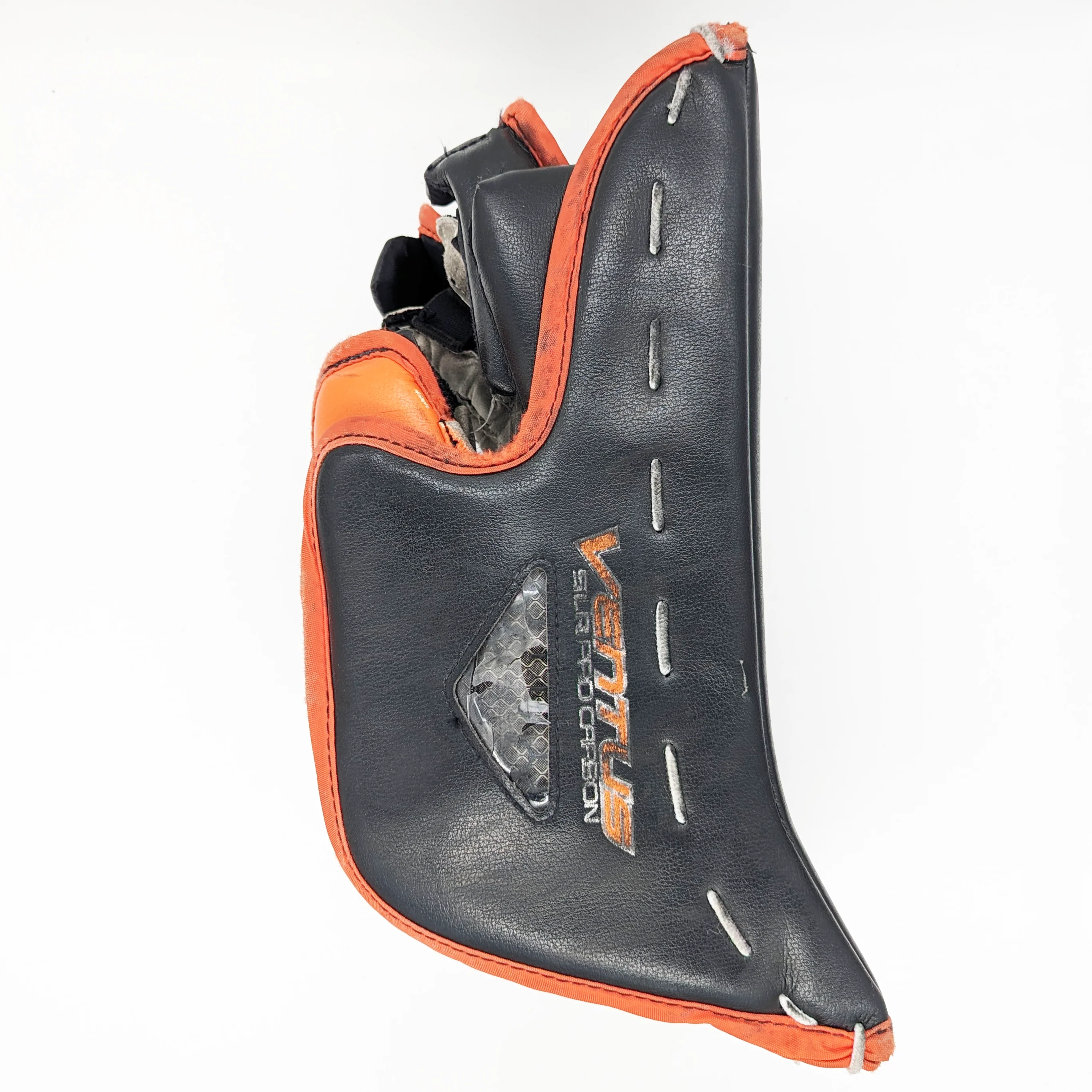 Vaughn Ventus SLR - Used Pro Stock Goalie Blocker (Black/Orange/White) - Image 3