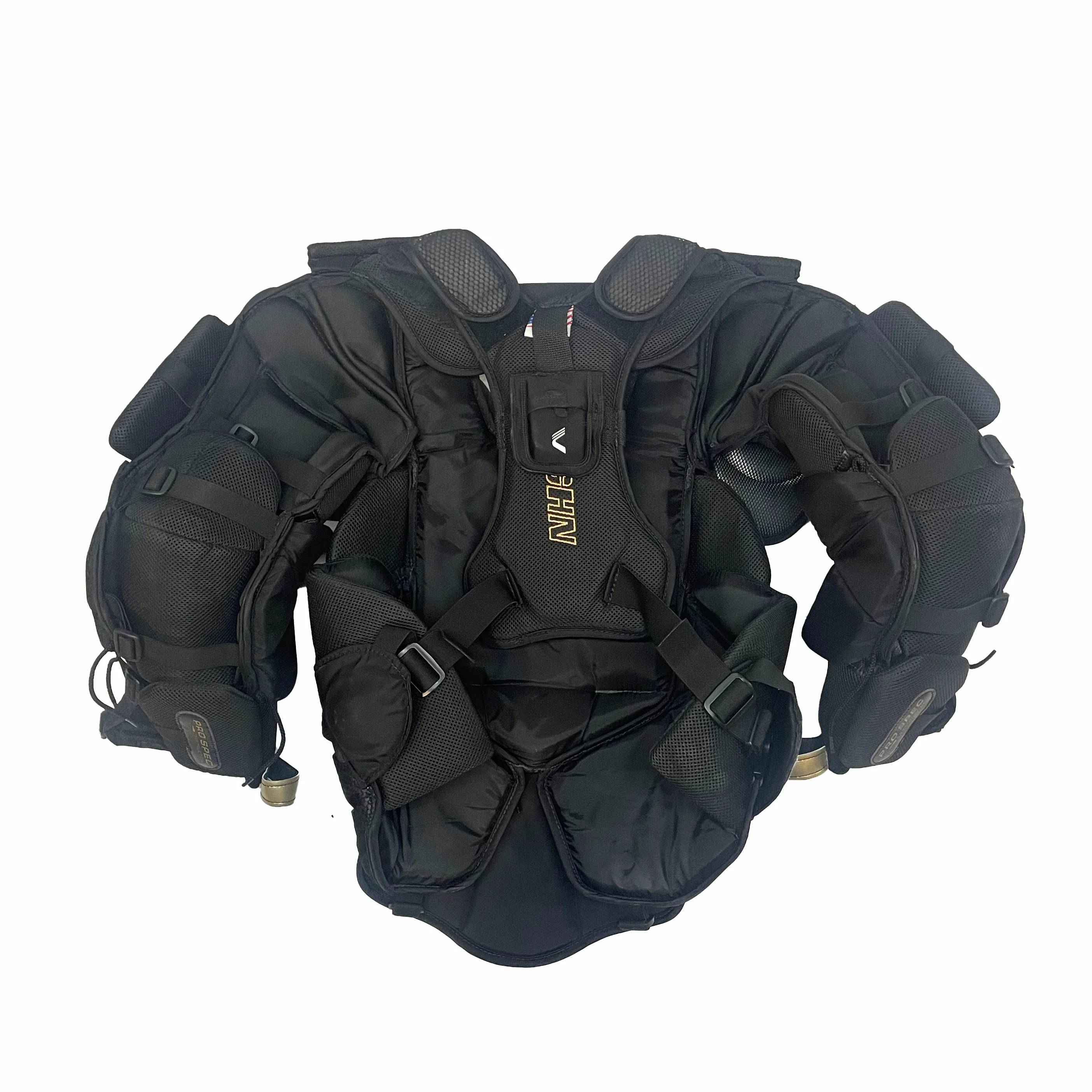 Vaughn Ventus SLR2 Pro Carbon - Used Pro Stock Goalie Chest Protector (Black/Gold) - Image 2