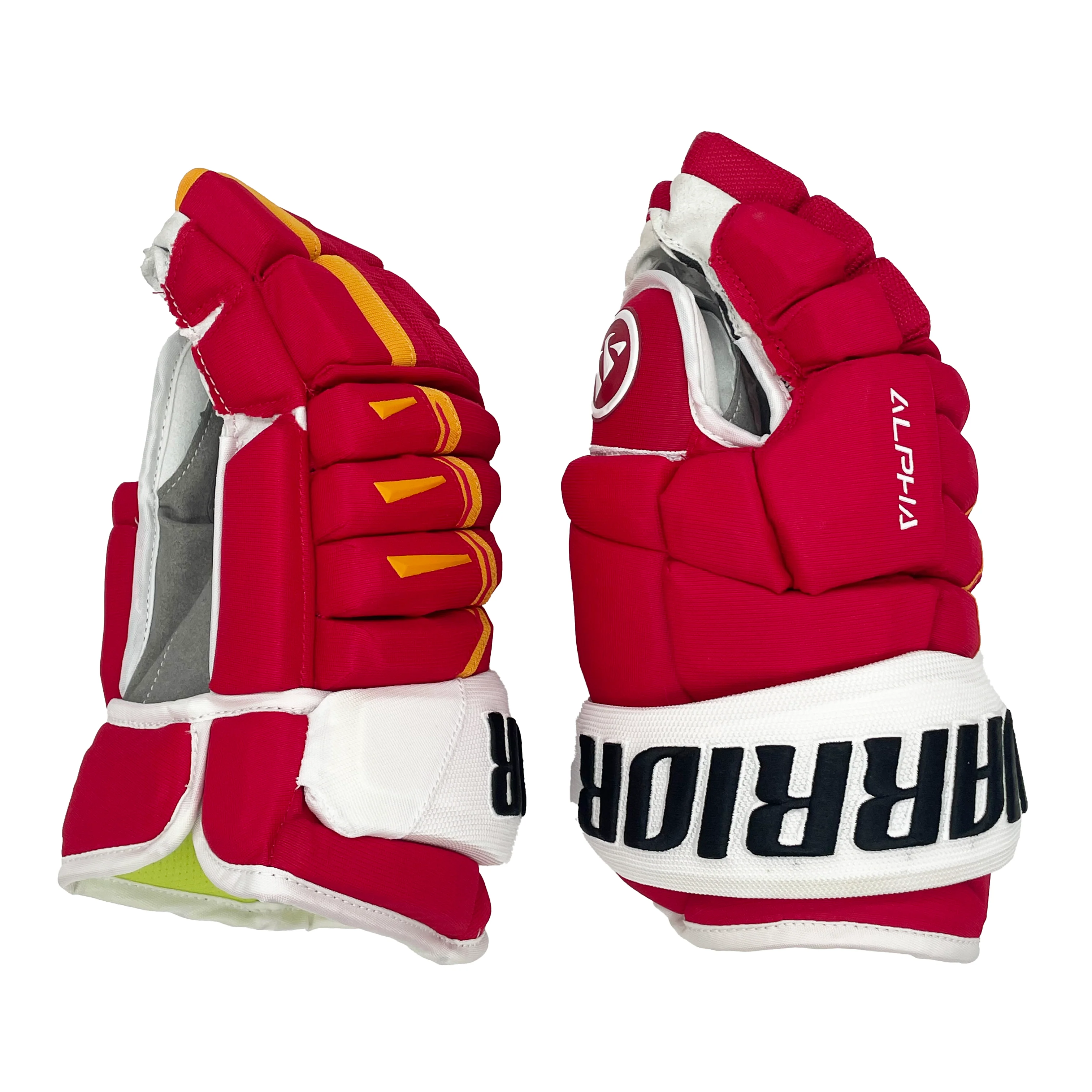 Warrior Alpha DX - NHL Pro Stock Glove (Red/Yellow/White) - Image 2