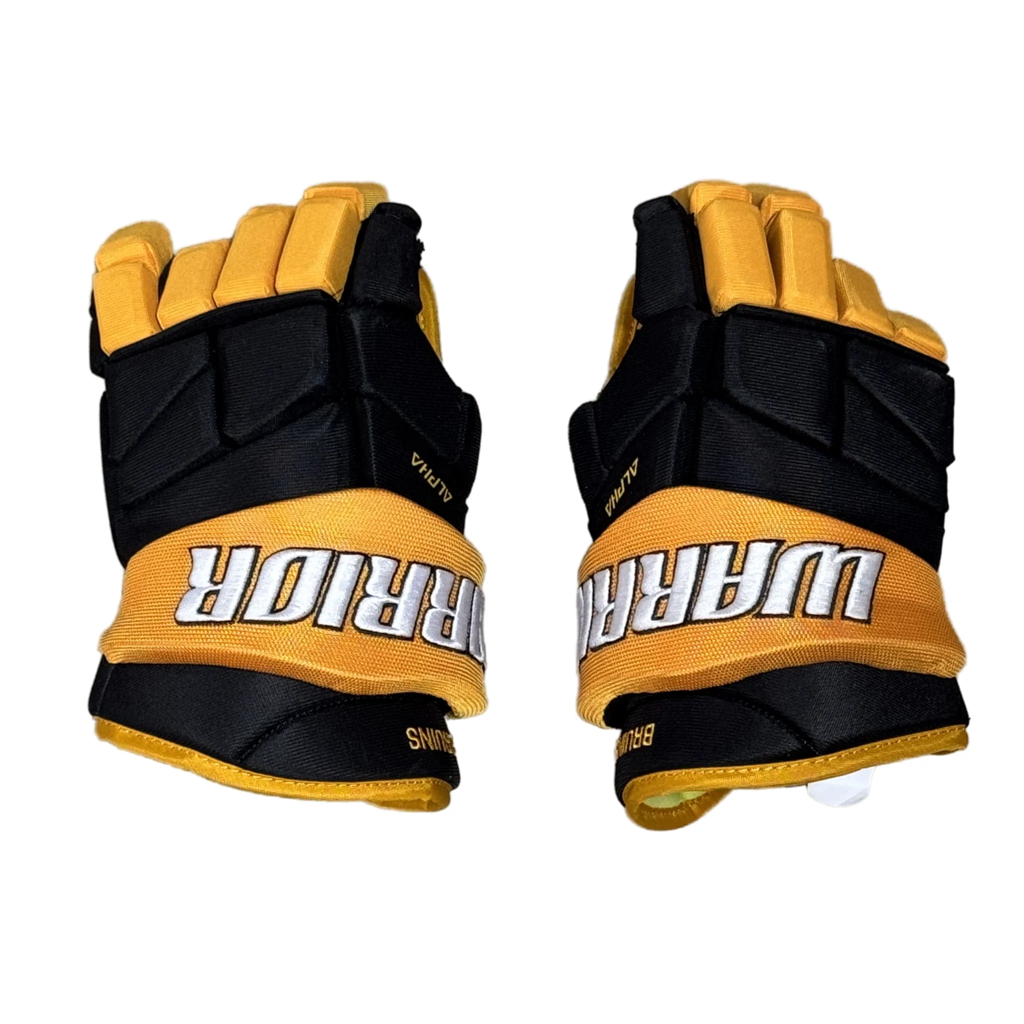 Warrior Alpha Pro - NHL Pro Stock Hockey Gloves (Boston Bruins)