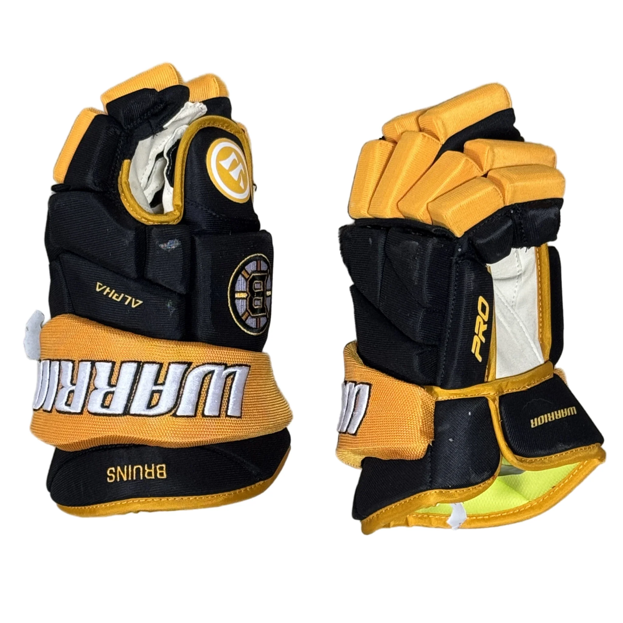 Warrior Alpha Pro - NHL Pro Stock Hockey Gloves (Boston Bruins) - Image 3
