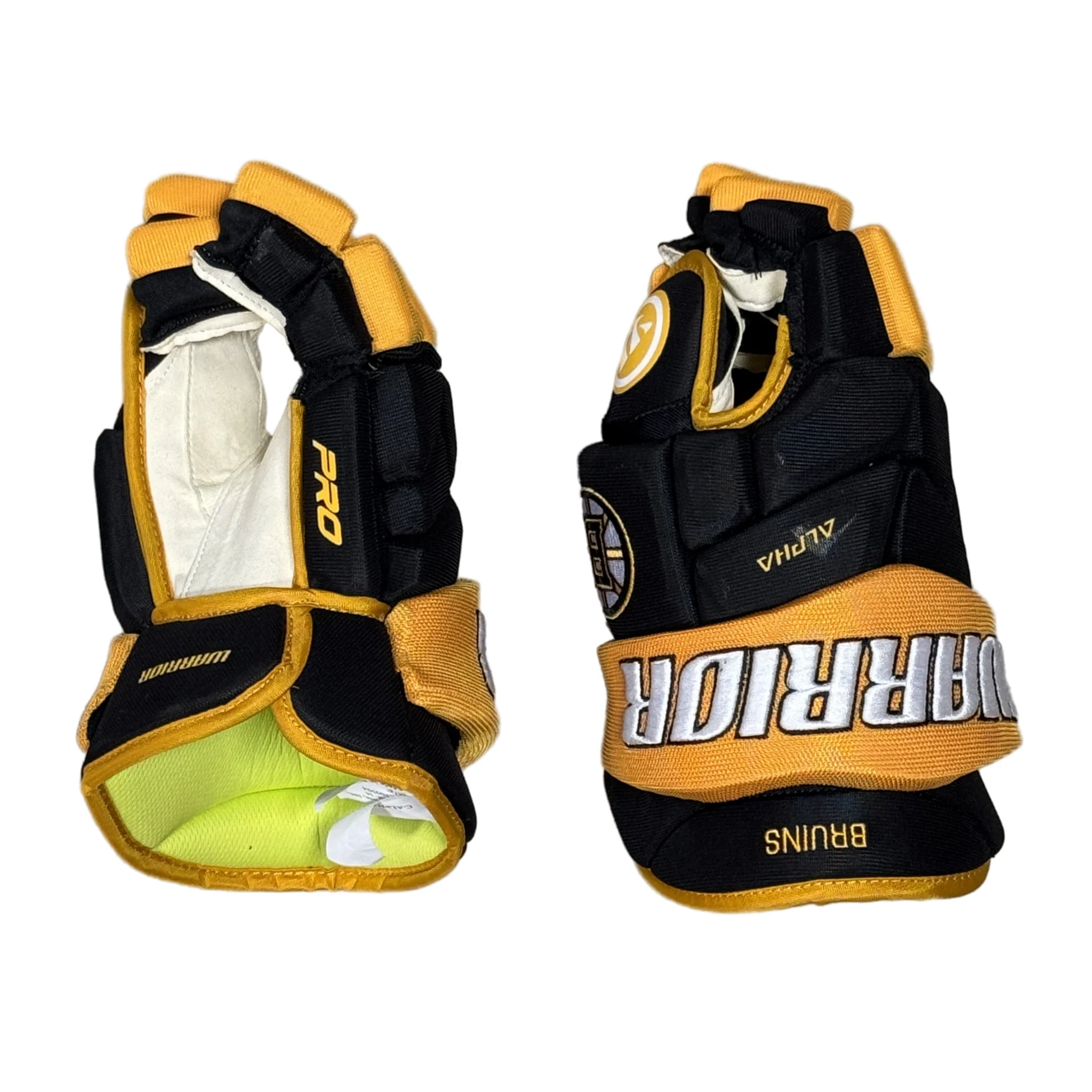 Warrior Alpha Pro - NHL Pro Stock Hockey Gloves (Boston Bruins) - Image 4