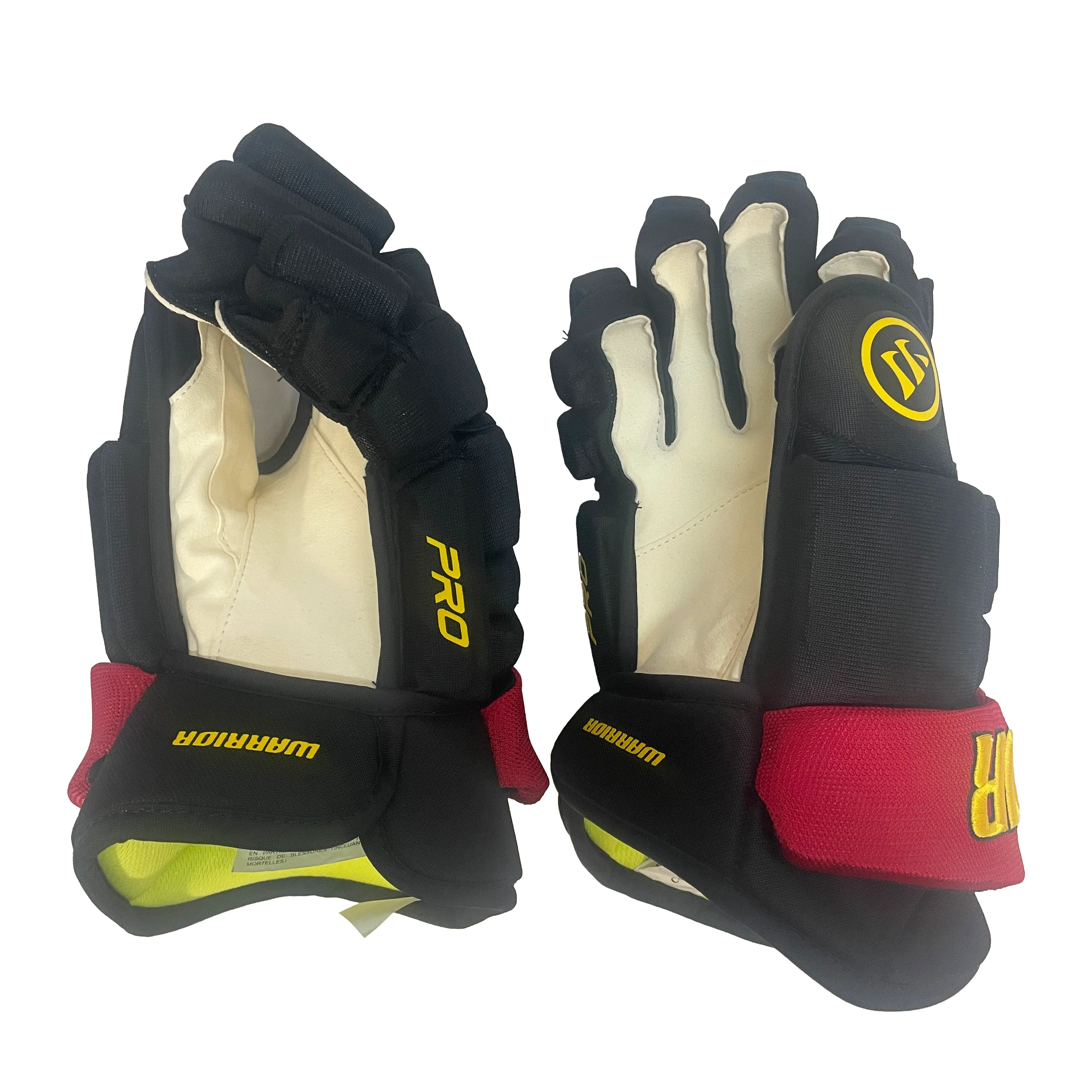 Warrior Alpha Pro - Pro Stock Hockey Gloves (Black/Red/Yellow) - Image 2