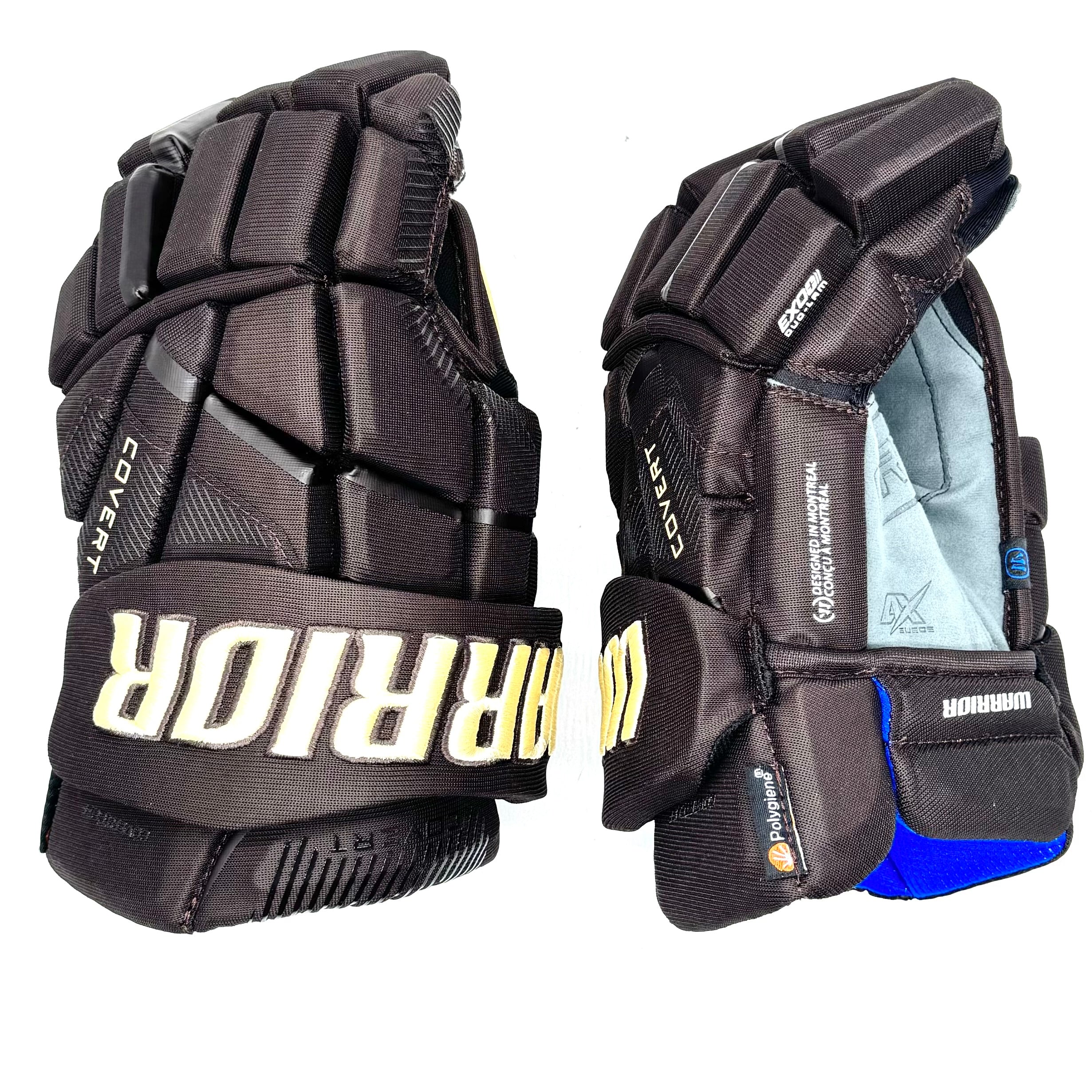 Warrior Covert QR6 - Team Stock Glove - Boston Bruins (Brown/Gold) - Image 2