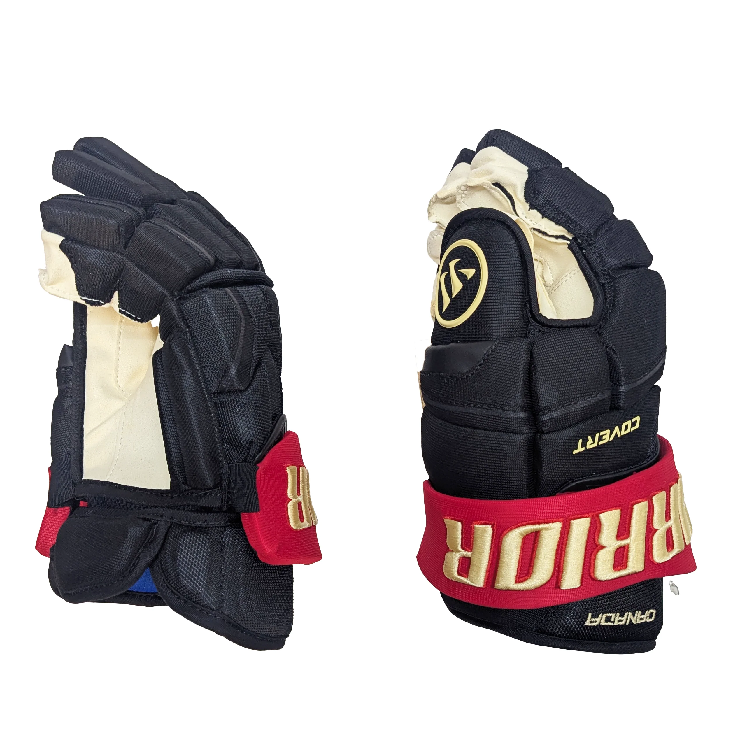 Warrior Covert QRE Pro - Pro Stock Hockey Glove - Team Canada 4-Nations (Black/Red/Gold) - Image 2