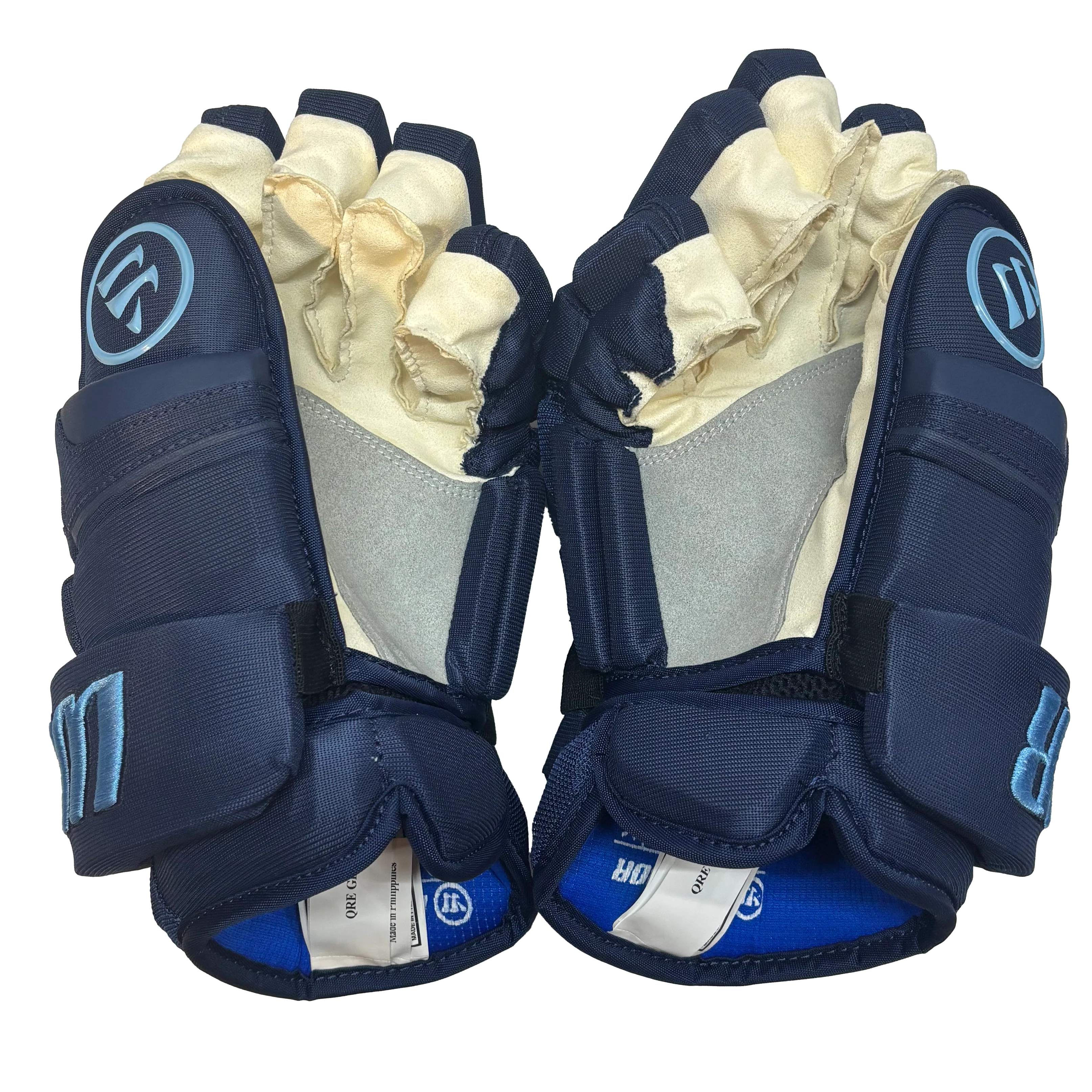 Warrior Covert QRE - PWHL Pro Stock Hockey Glove - Toronto Sceptres (Navy/Powder Blue) - Image 3