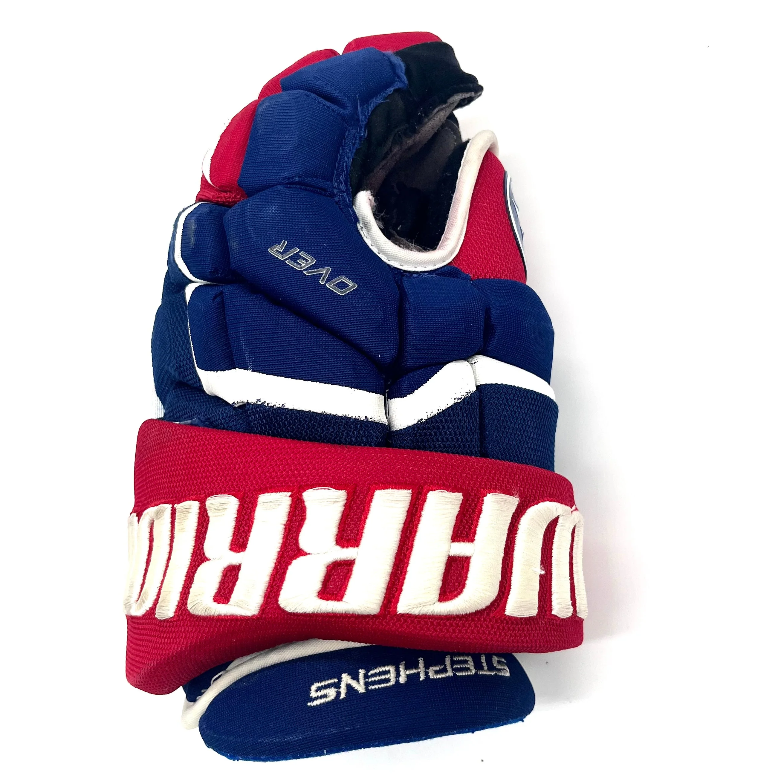 Warrior Covert QRL - Used NHL Pro Stock Glove - Mitchell Stephens (Blue/Red/White) - Image 2