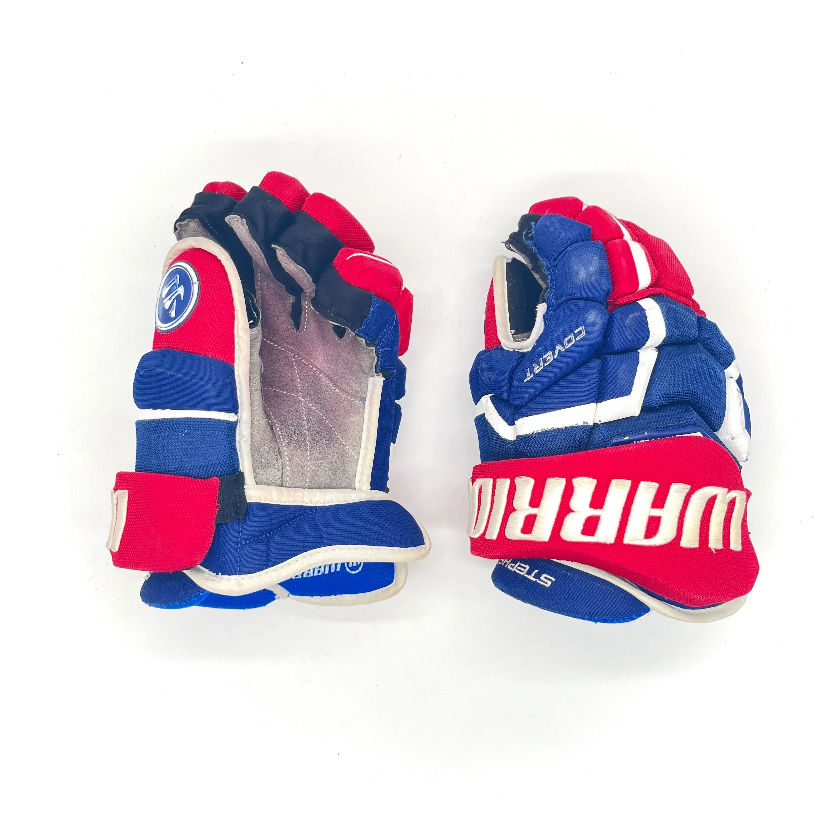 Warrior Covert QRL - Used NHL Pro Stock Glove - Mitchell Stephens (Blue/Red/White) - Image 3