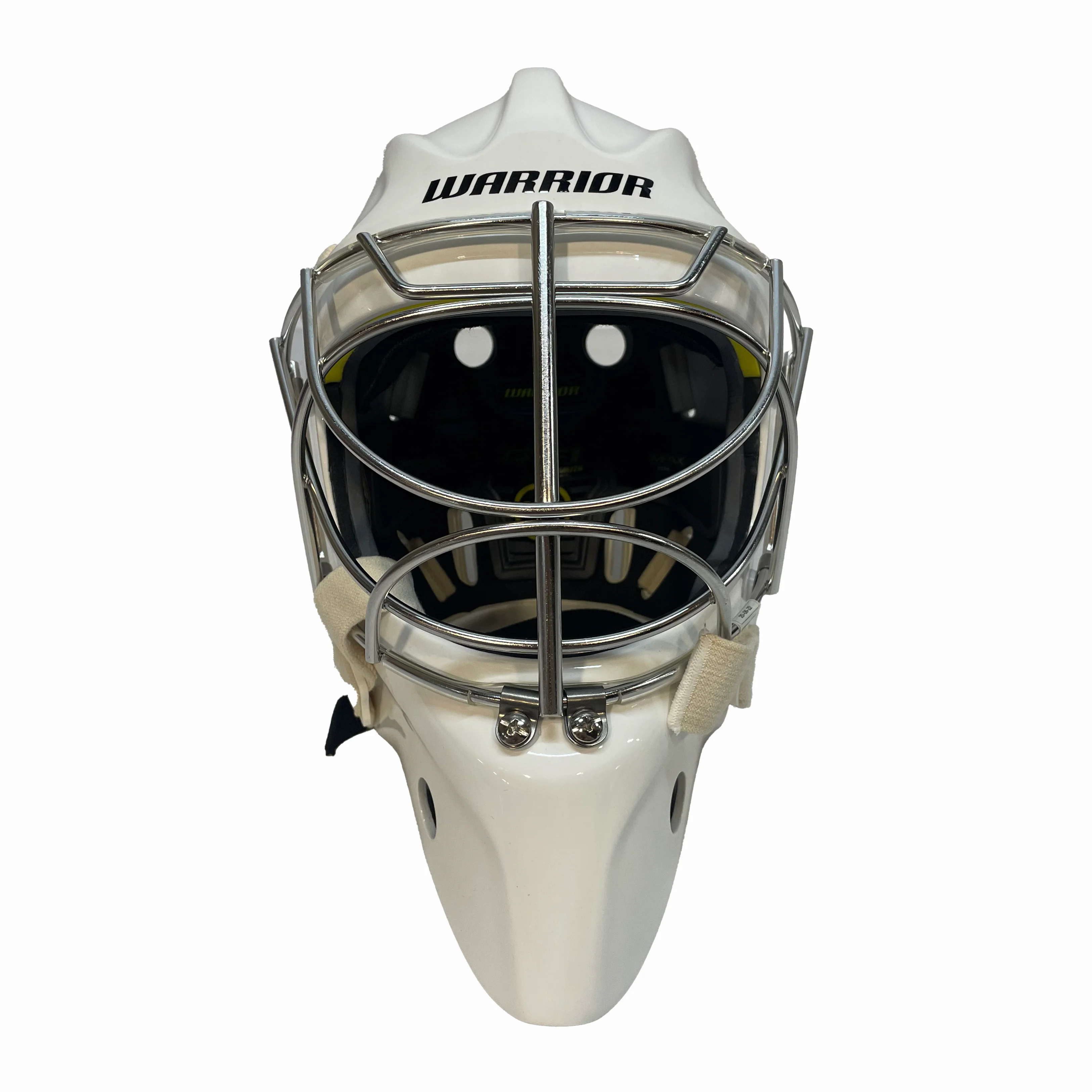 Warrior RF1 Pro - New Pro Stock Goalie Helmet (White) - Image 2
