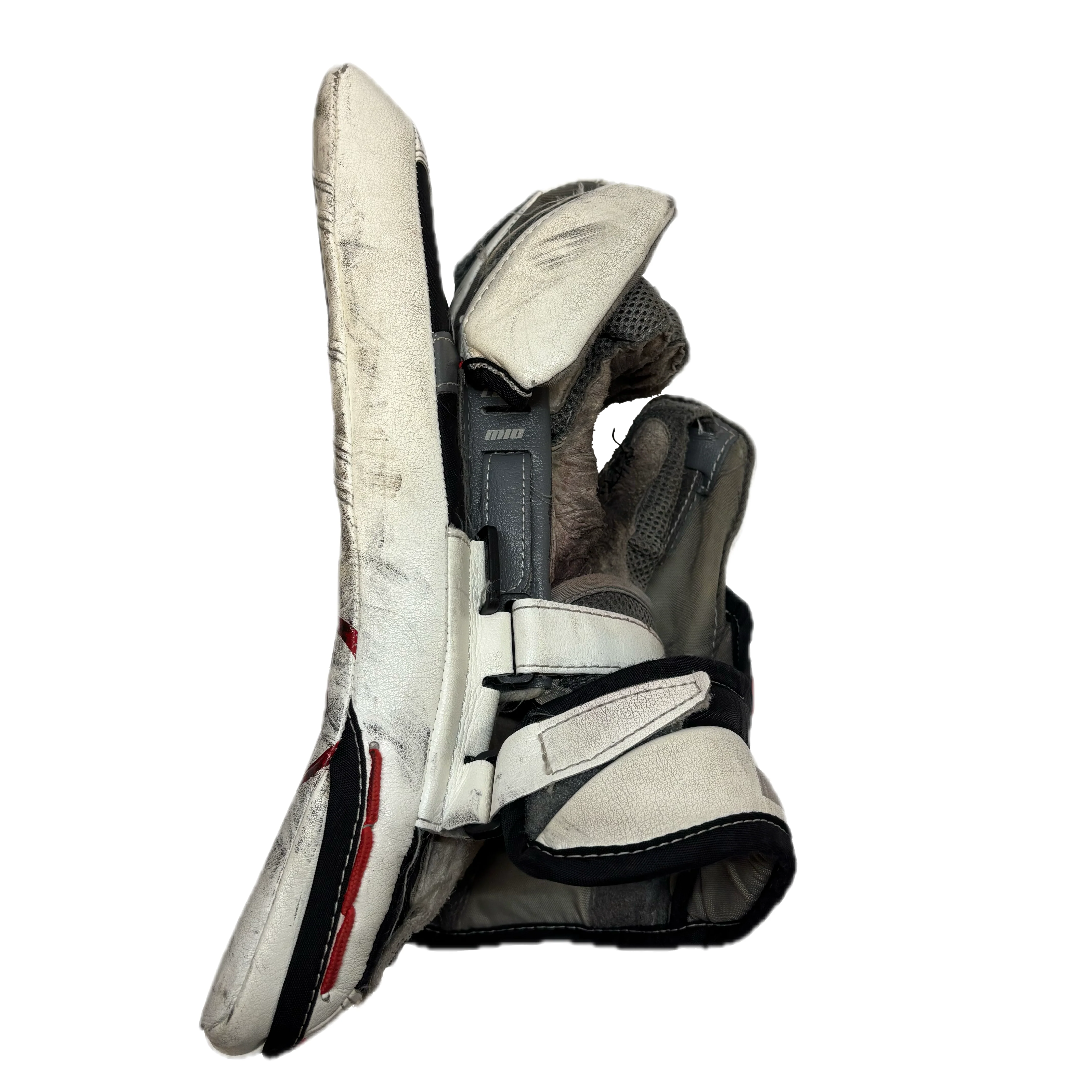Warrior Ritual G3 Pro - Used Senior Goalie Blocker (White/Black/Red) - Image 3